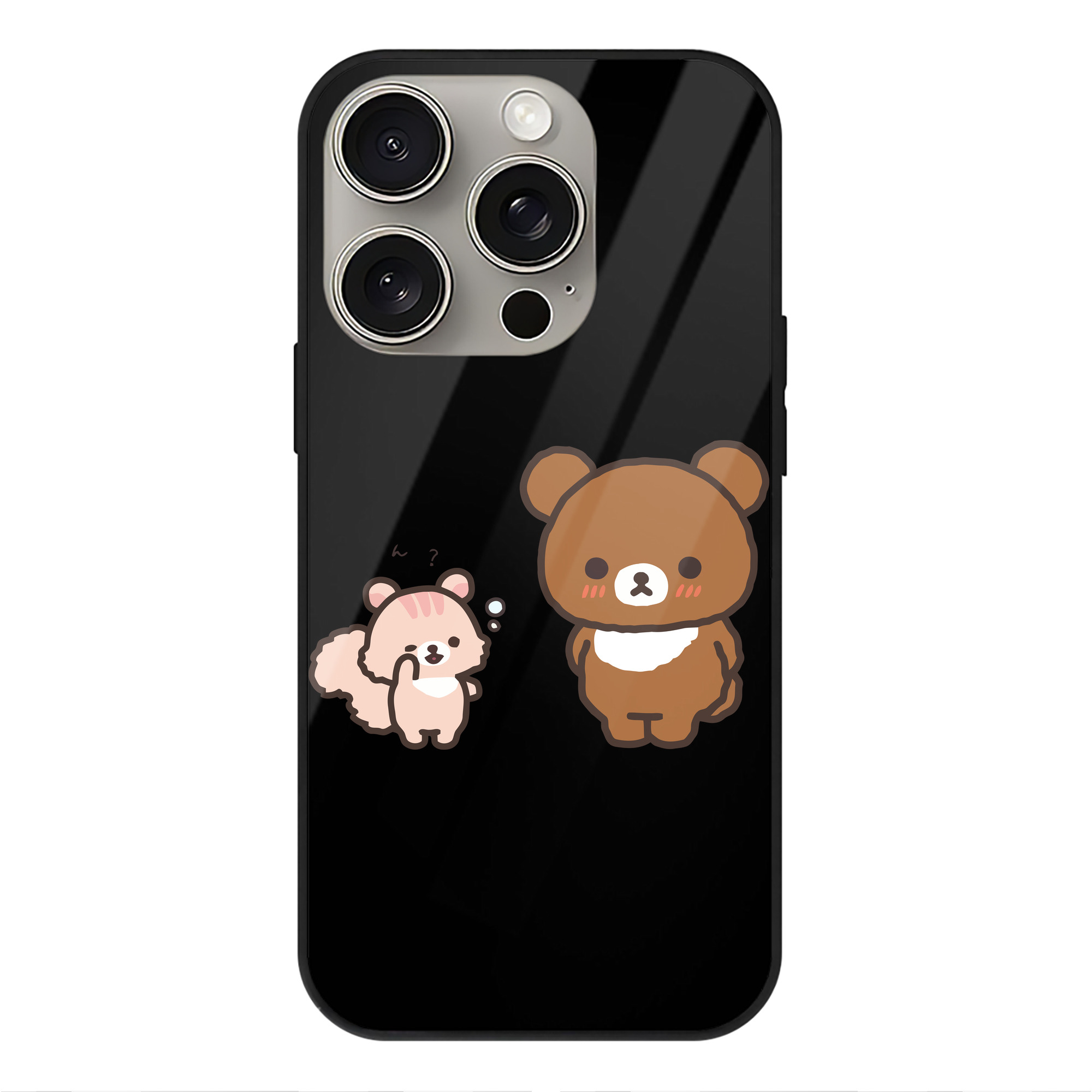 （画像用） リラックマ リラックマ キイロイトリ Rilakkuma Korilakkuma Kiiroitori 【iPhone15Pro対応】スマホケース 耐衝撃＆黄変防止 背面ガラス