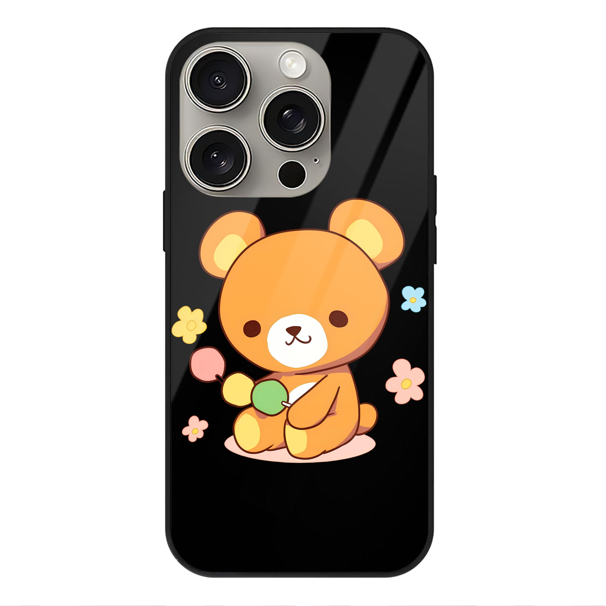 （画像用） リラックマ リラックマ キイロイトリ Rilakkuma Korilakkuma Kiiroitori 【iPhone15Pro対応】スマホケース 耐衝撃＆黄変防止 背面ガラス