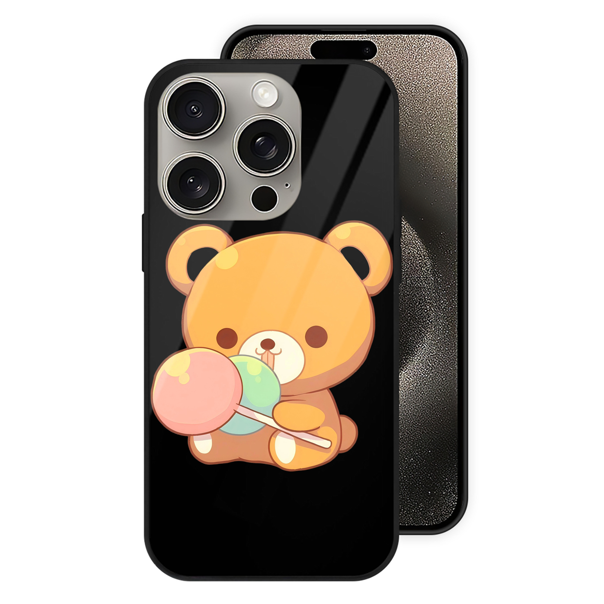 （画像用） リラックマ リラックマ キイロイトリ Rilakkuma Korilakkuma Kiiroitori 【iPhone15Pro対応】スマホケース 耐衝撃＆黄変防止 背面ガラス