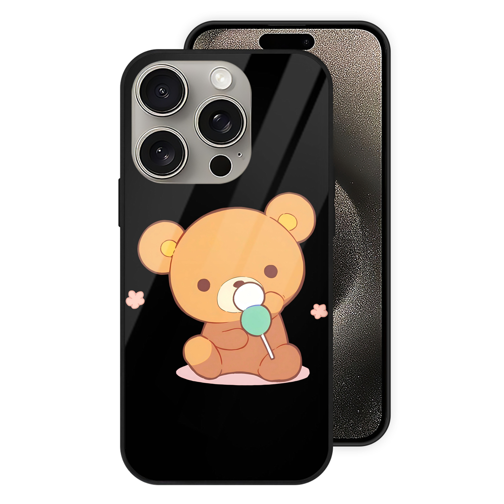 （画像用） リラックマ リラックマ キイロイトリ Rilakkuma Korilakkuma Kiiroitori 【iPhone15Pro対応】スマホケース 耐衝撃＆黄変防止 背面ガラス