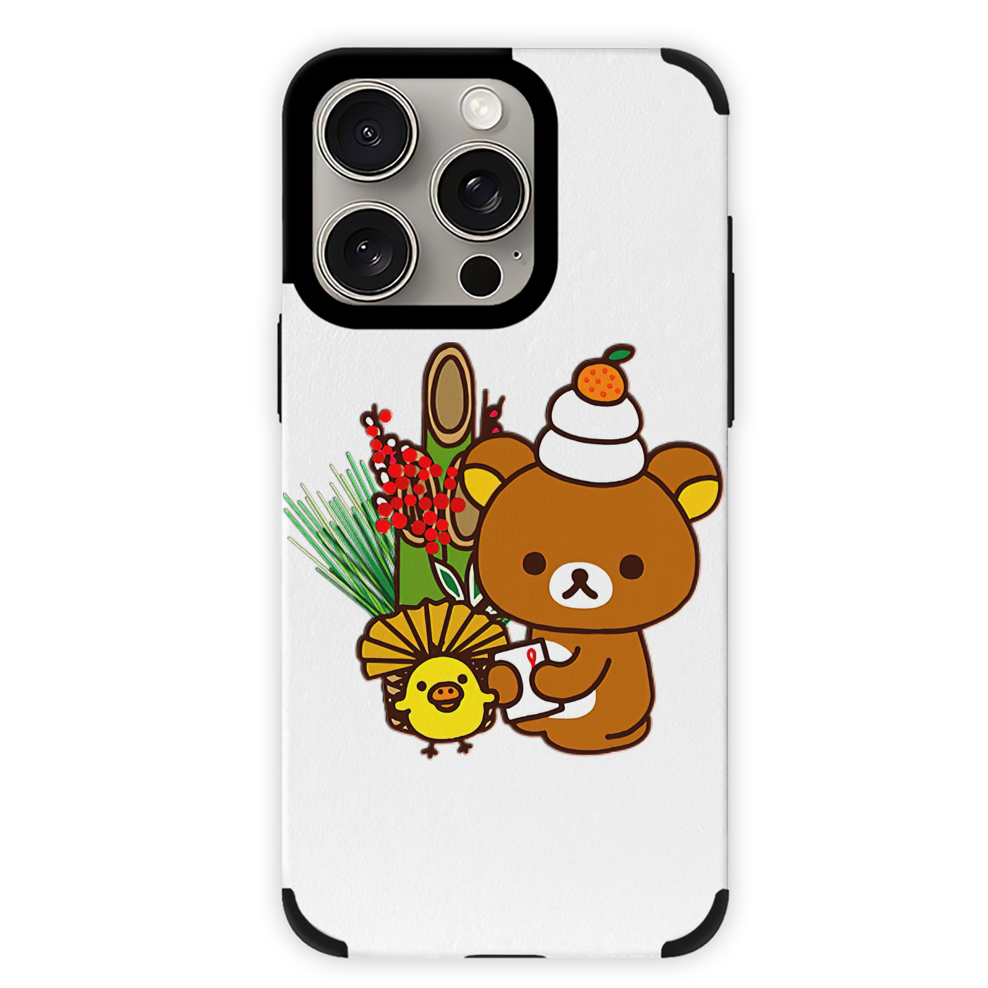 （画像用） リラックマ リラックマ キイロイトリ Rilakkuma Korilakkuma Kiiroitori 【iPhone15ProMax対応】 PUレザー スマホケース 耐衝撃＆黄変防止