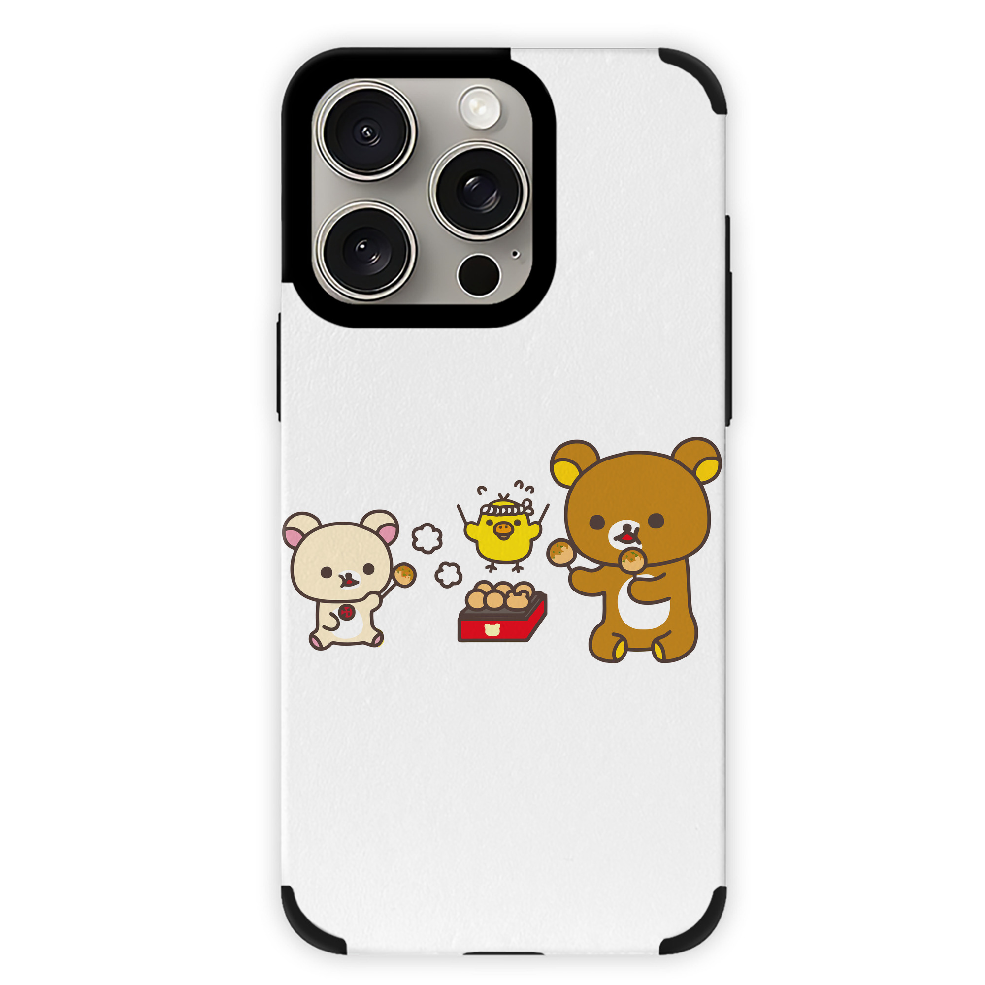 （画像用） リラックマ リラックマ キイロイトリ Rilakkuma Korilakkuma Kiiroitori 【iPhone15ProMax対応】 PUレザー スマホケース 耐衝撃＆黄変防止