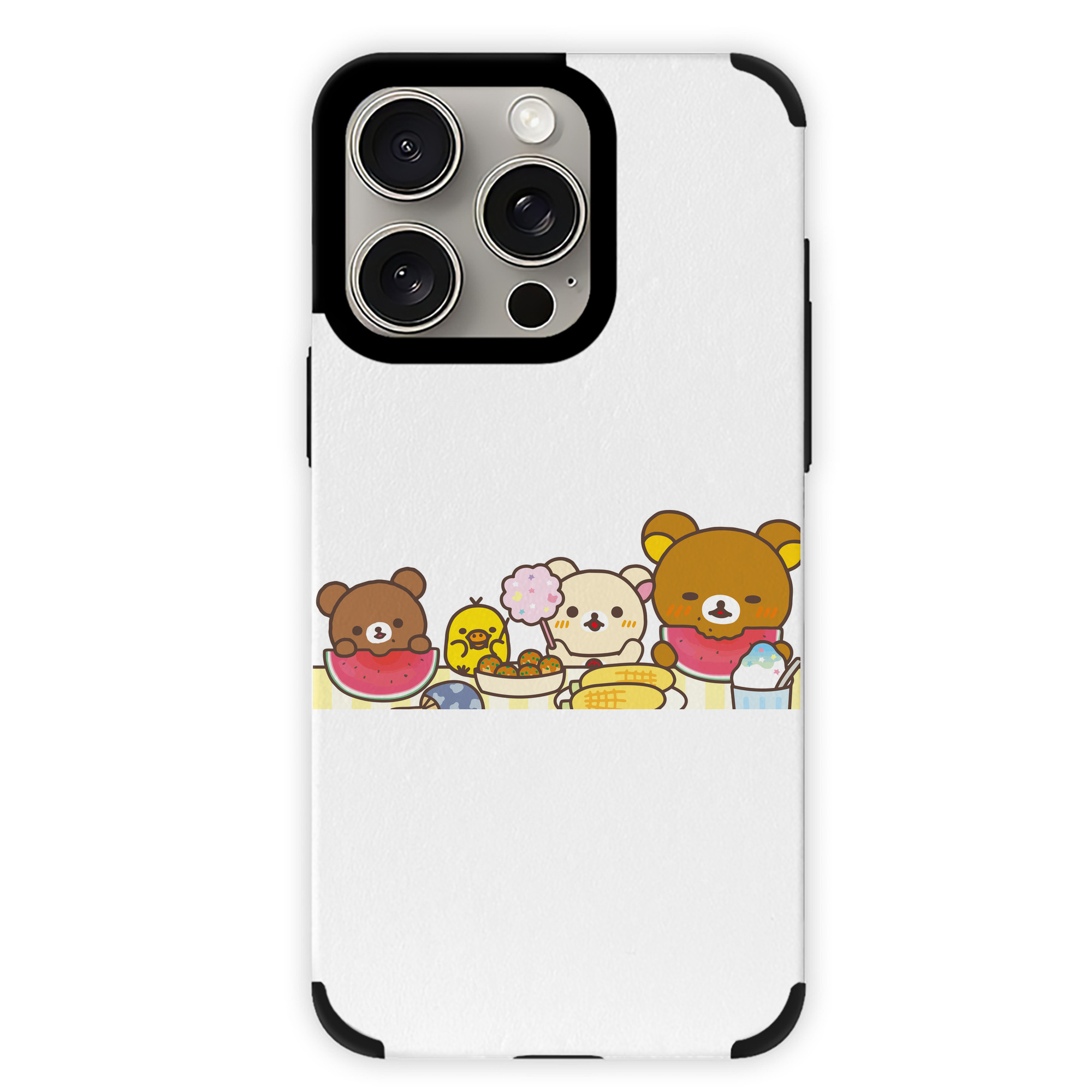 （画像用） リラックマ リラックマ キイロイトリ Rilakkuma Korilakkuma Kiiroitori 【iPhone15ProMax対応】 PUレザー スマホケース 耐衝撃＆黄変防止