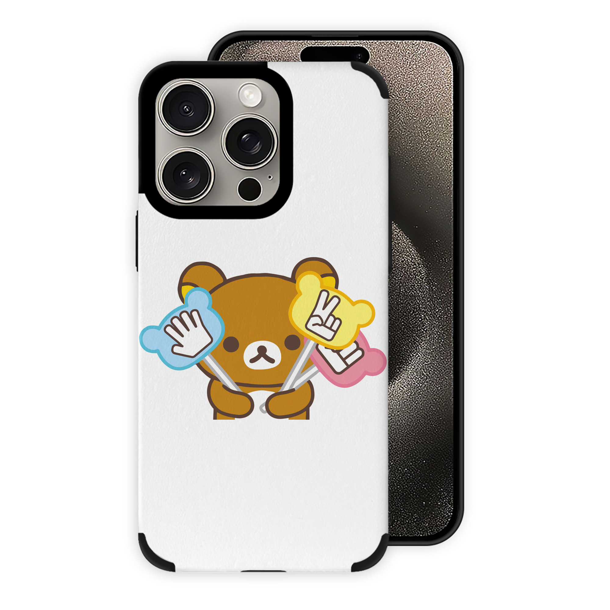 （画像用） リラックマ リラックマ キイロイトリ Rilakkuma Korilakkuma Kiiroitori 【iPhone15ProMax対応】 PUレザー スマホケース 耐衝撃＆黄変防止