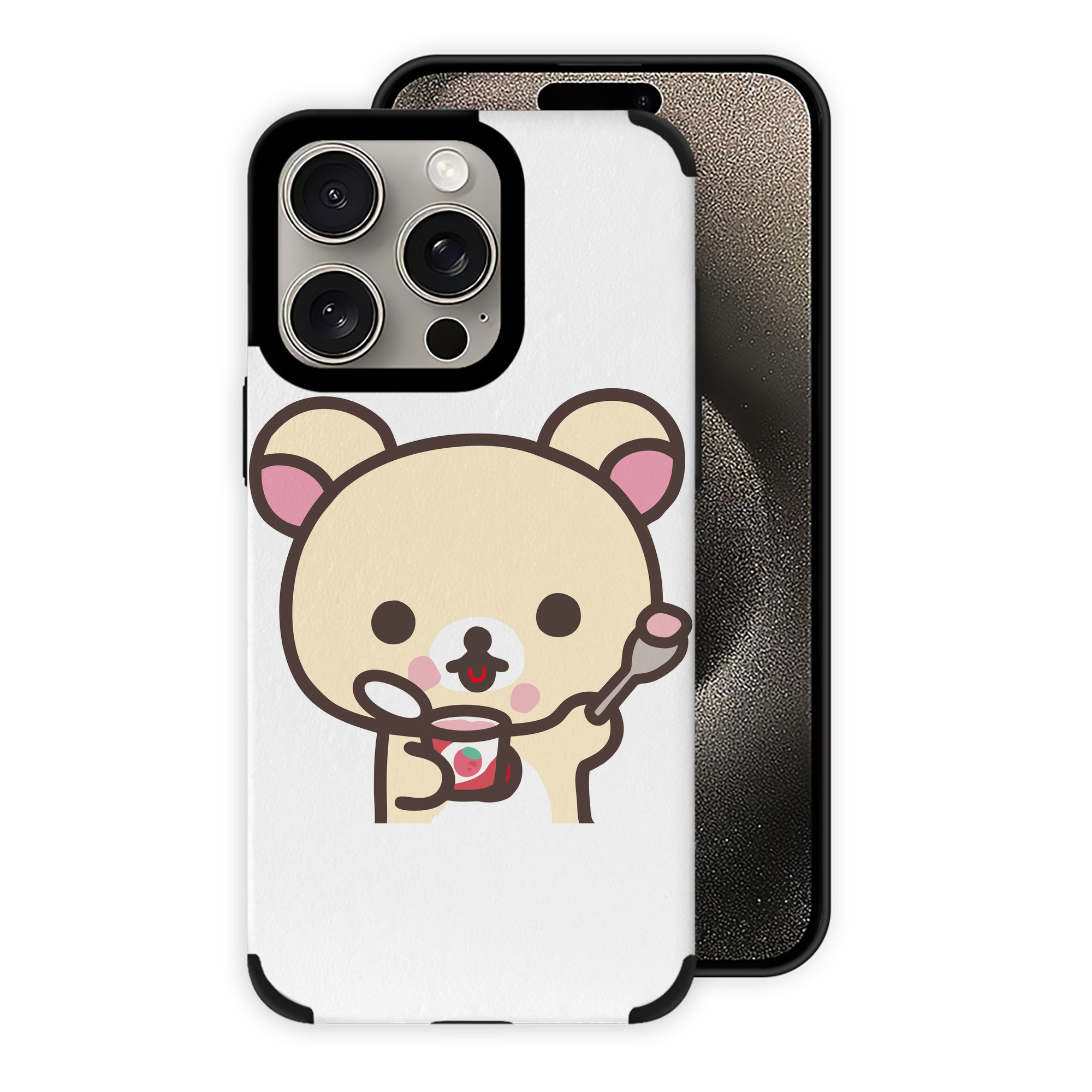 （画像用） リラックマ リラックマ キイロイトリ Rilakkuma Korilakkuma Kiiroitori 【iPhone15ProMax対応】 PUレザー スマホケース 耐衝撃＆黄変防止