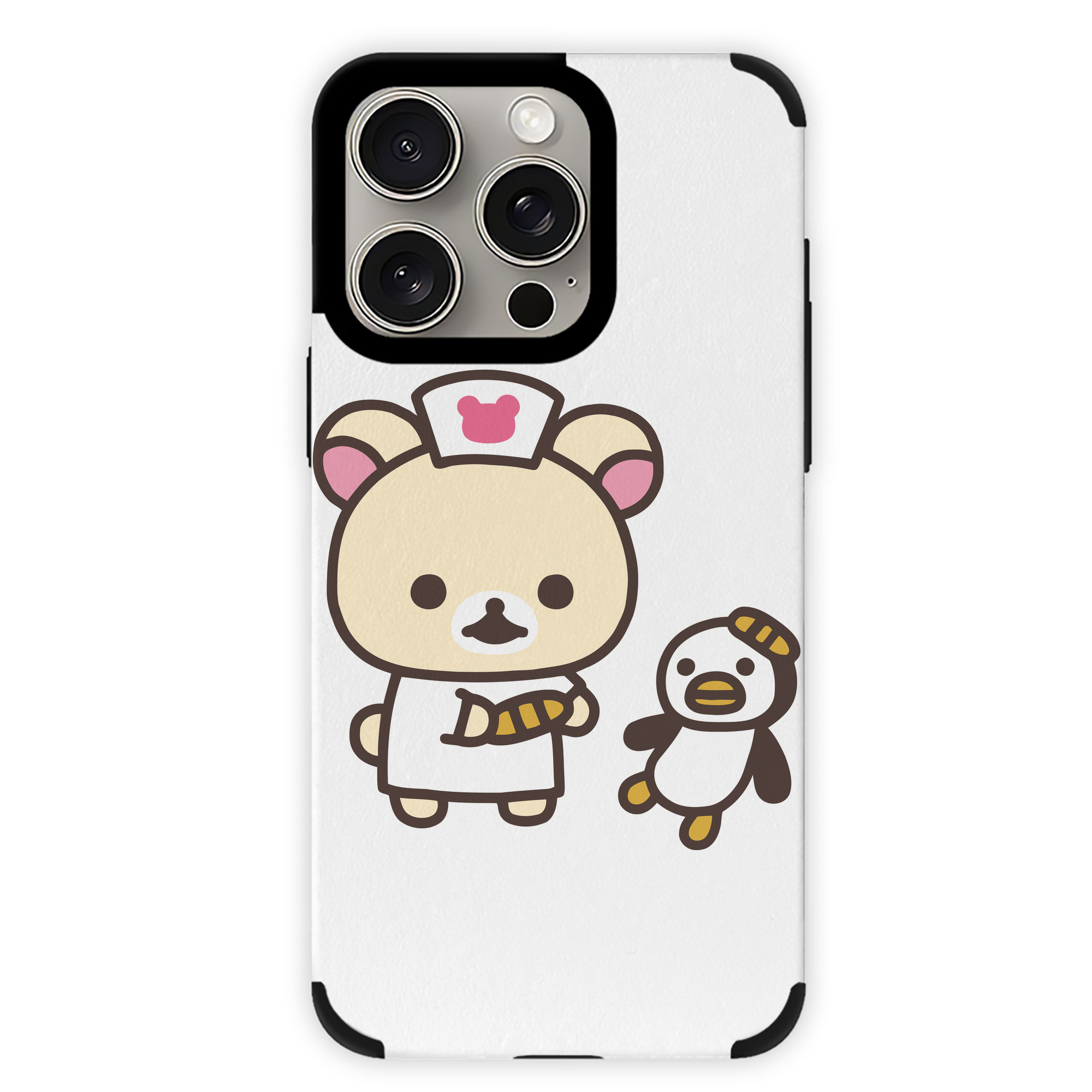 （画像用） リラックマ リラックマ キイロイトリ Rilakkuma Korilakkuma Kiiroitori 【iPhone15ProMax対応】 PUレザー スマホケース 耐衝撃＆黄変防止