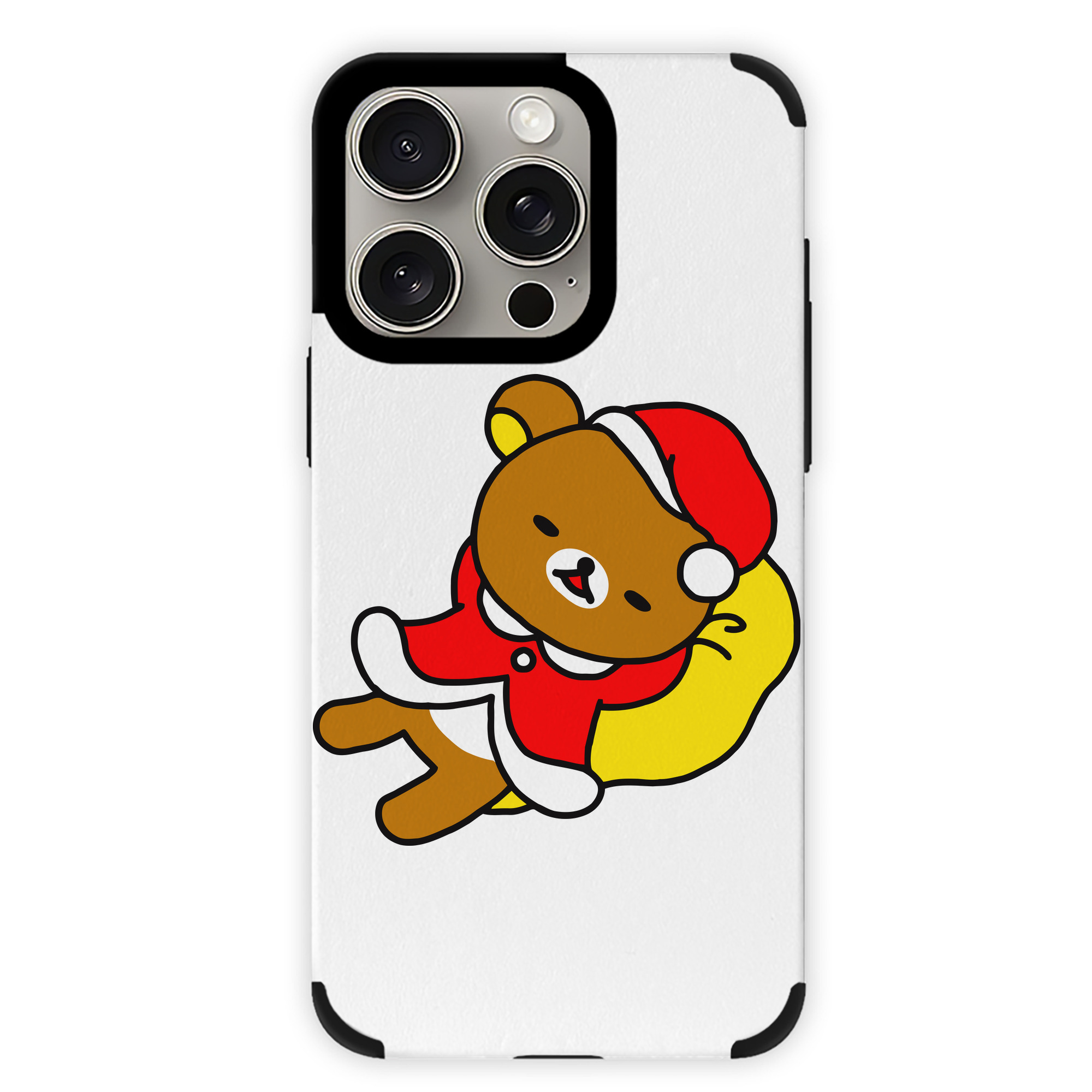 （画像用） リラックマ リラックマ キイロイトリ Rilakkuma Korilakkuma Kiiroitori 【iPhone15ProMax対応】 PUレザー スマホケース 耐衝撃＆黄変防止