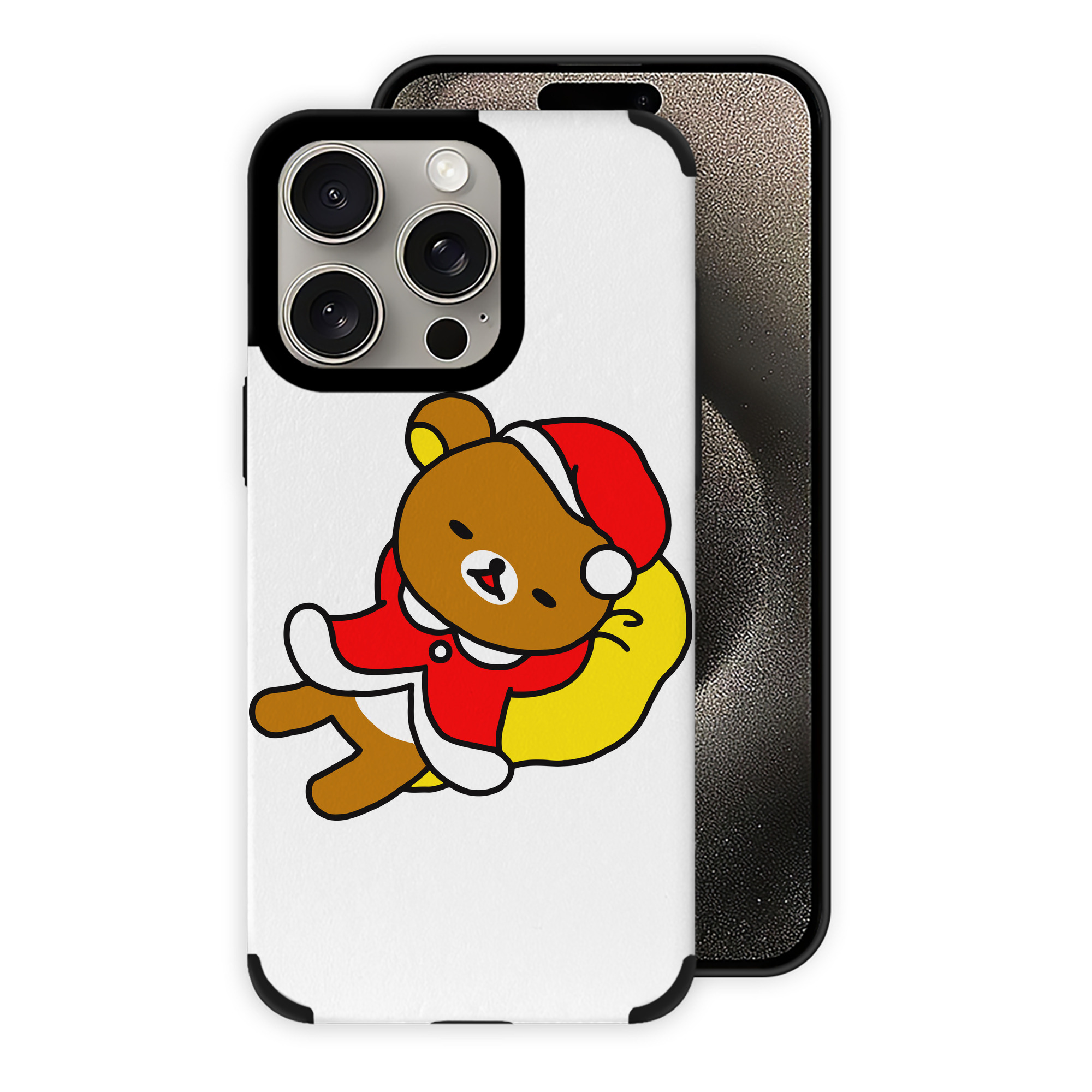 （画像用） リラックマ リラックマ キイロイトリ Rilakkuma Korilakkuma Kiiroitori 【iPhone15ProMax対応】 PUレザー スマホケース 耐衝撃＆黄変防止