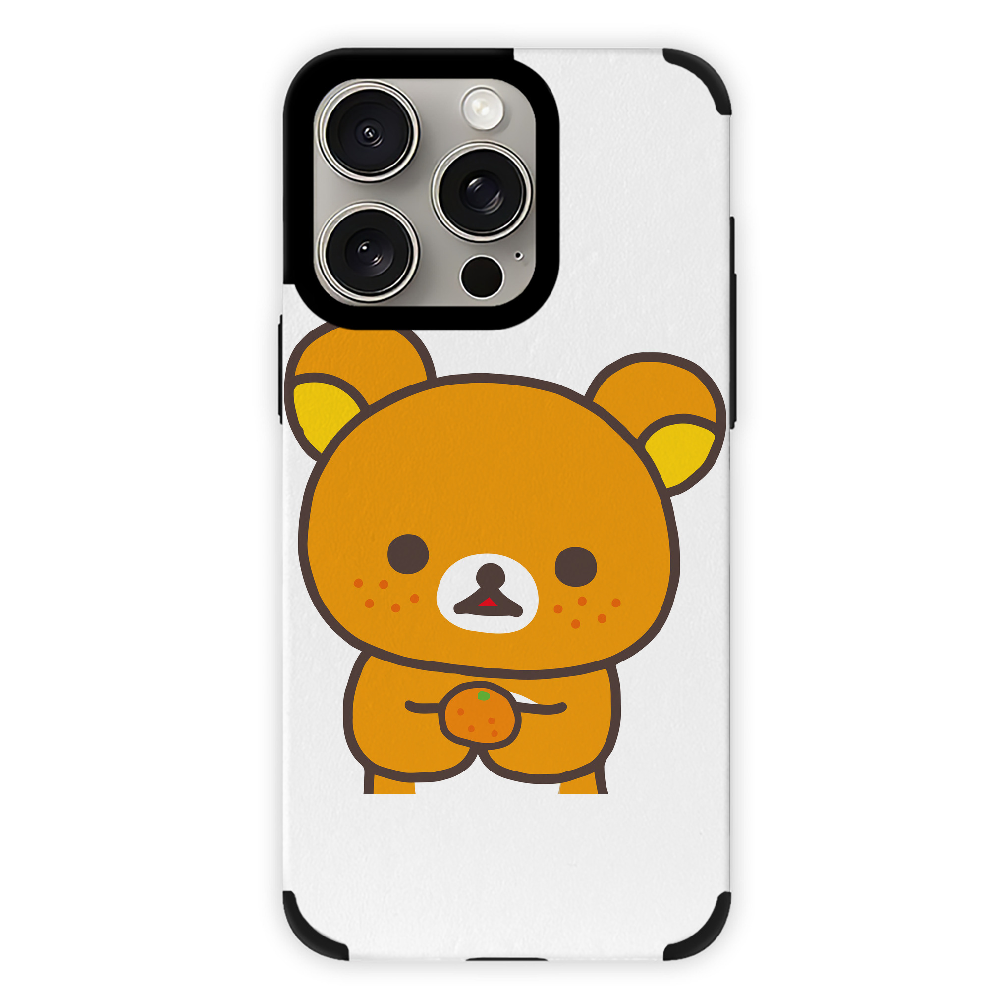 （画像用） リラックマ リラックマ キイロイトリ Rilakkuma Korilakkuma Kiiroitori 【iPhone15ProMax対応】 PUレザー スマホケース 耐衝撃＆黄変防止