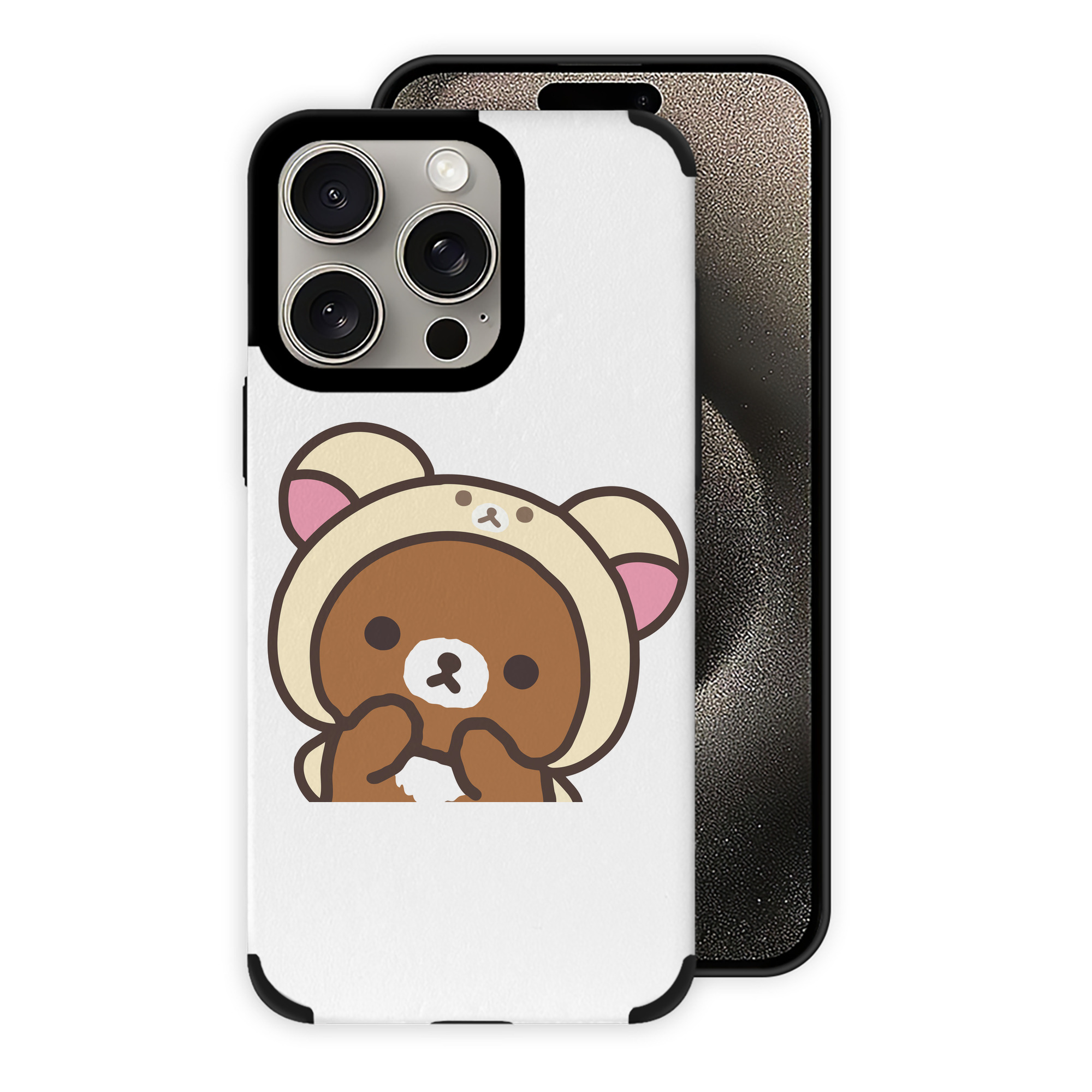 （画像用） リラックマ リラックマ キイロイトリ Rilakkuma Korilakkuma Kiiroitori 【iPhone15ProMax対応】 PUレザー スマホケース 耐衝撃＆黄変防止