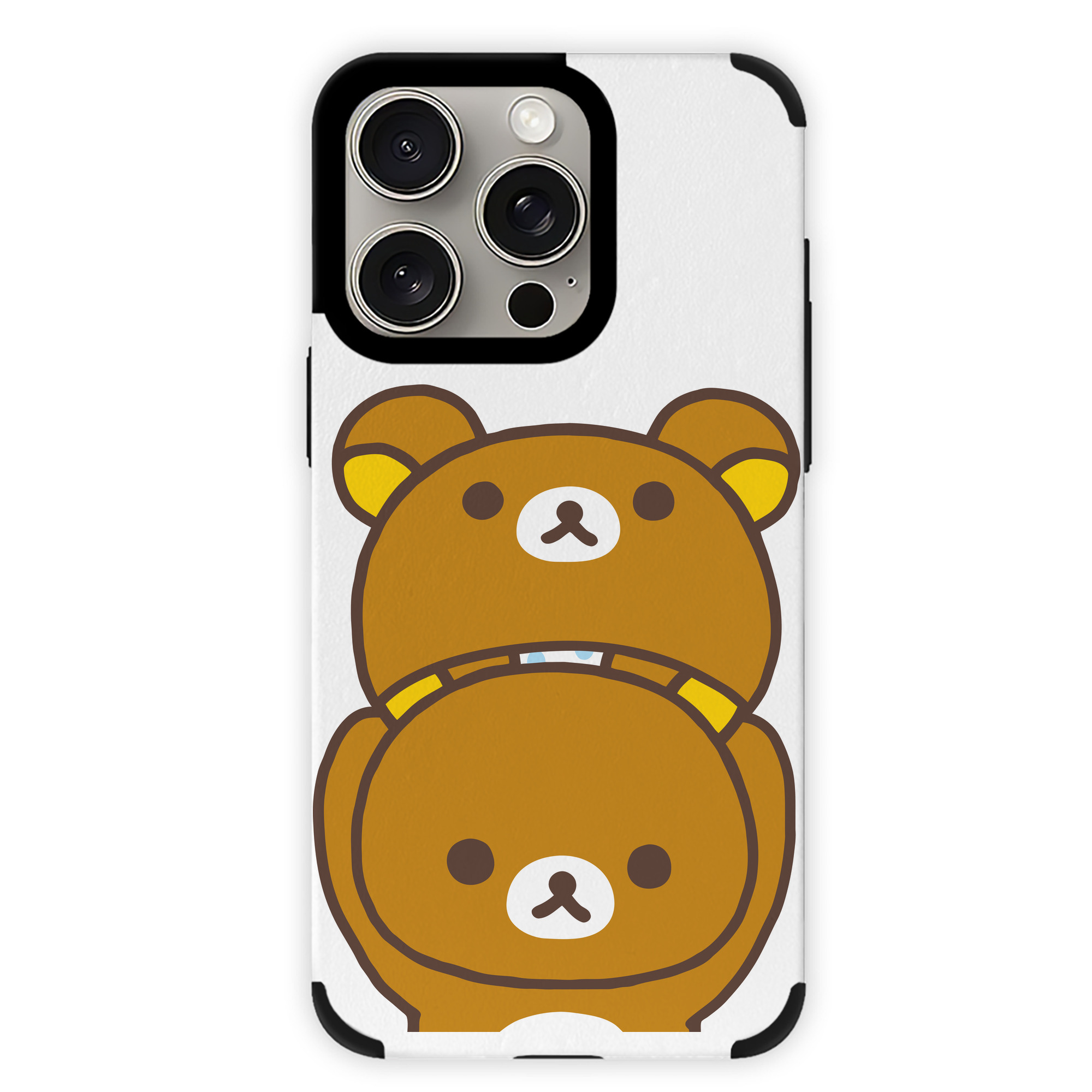 （画像用） リラックマ リラックマ キイロイトリ Rilakkuma Korilakkuma Kiiroitori 【iPhone15ProMax対応】 PUレザー スマホケース 耐衝撃＆黄変防止