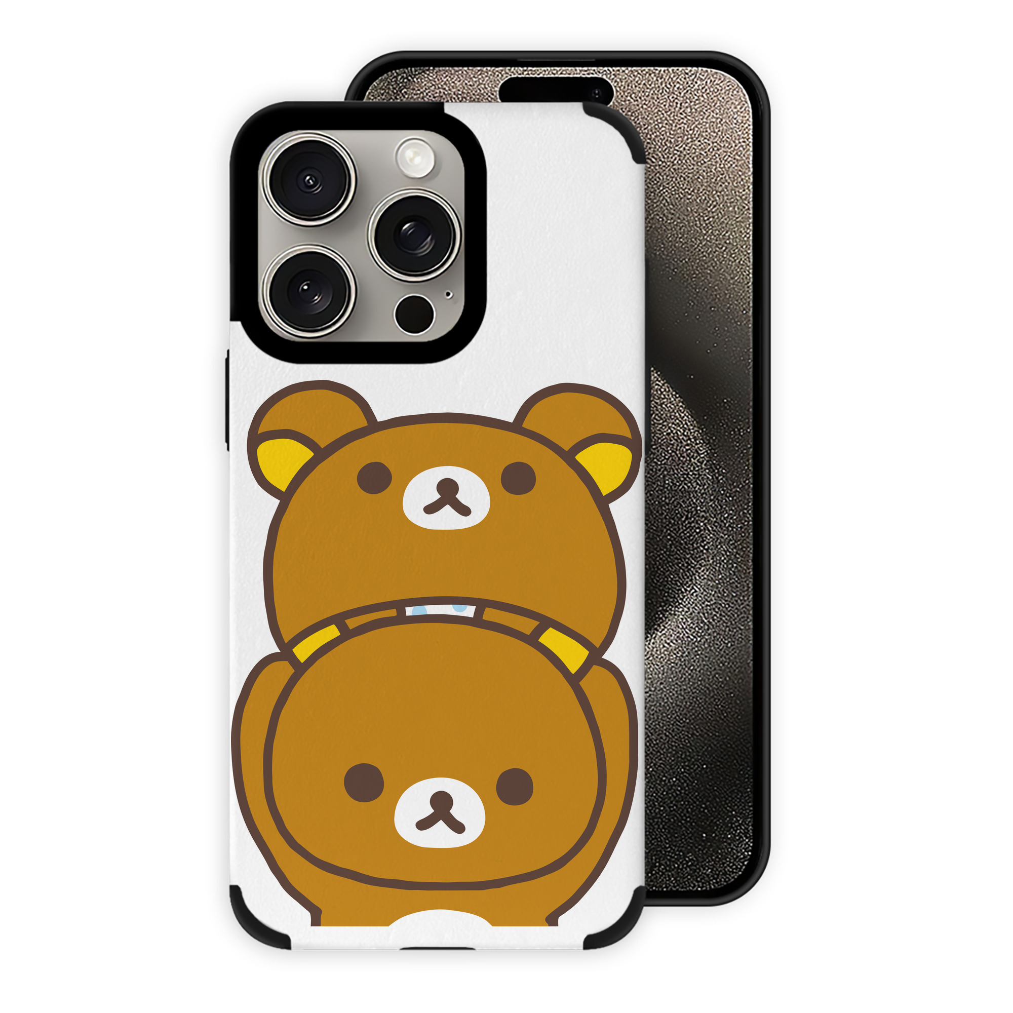 （画像用） リラックマ リラックマ キイロイトリ Rilakkuma Korilakkuma Kiiroitori 【iPhone15ProMax対応】 PUレザー スマホケース 耐衝撃＆黄変防止