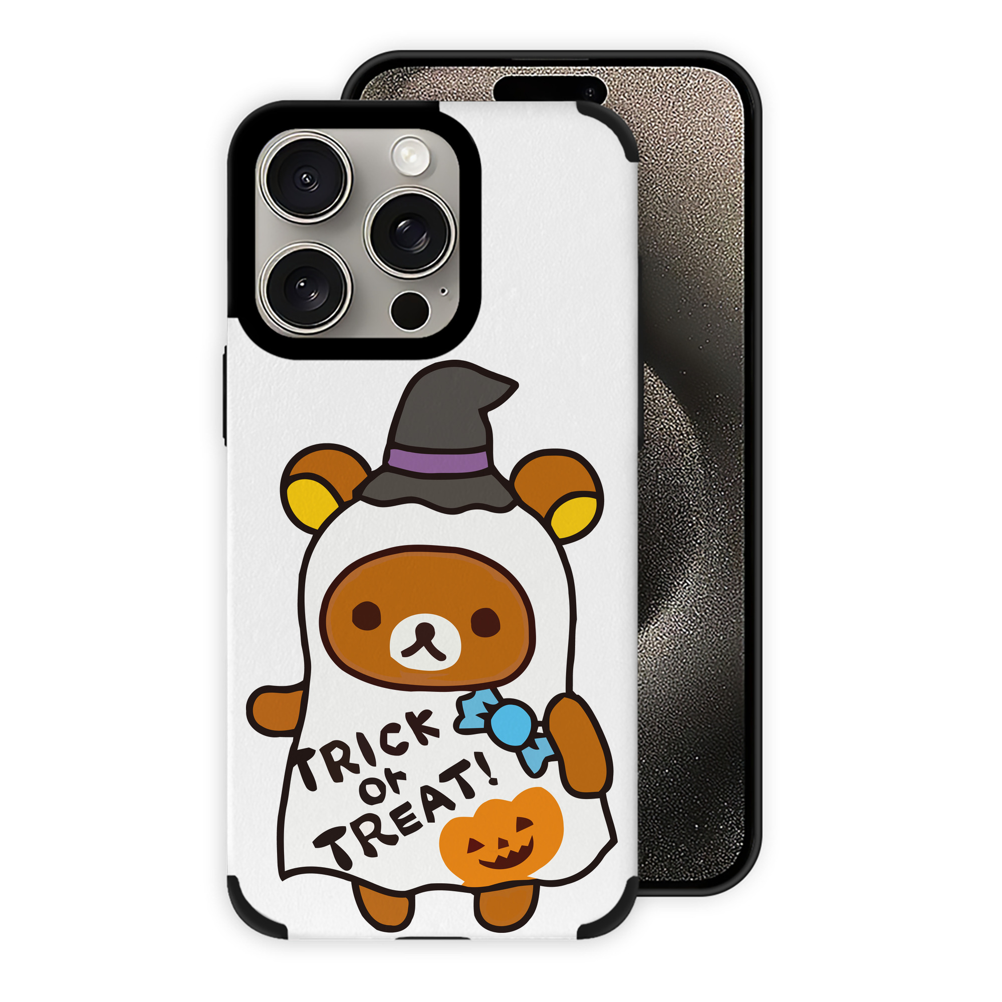 （画像用） リラックマ リラックマ キイロイトリ Rilakkuma Korilakkuma Kiiroitori 【iPhone15ProMax対応】 PUレザー スマホケース 耐衝撃＆黄変防止