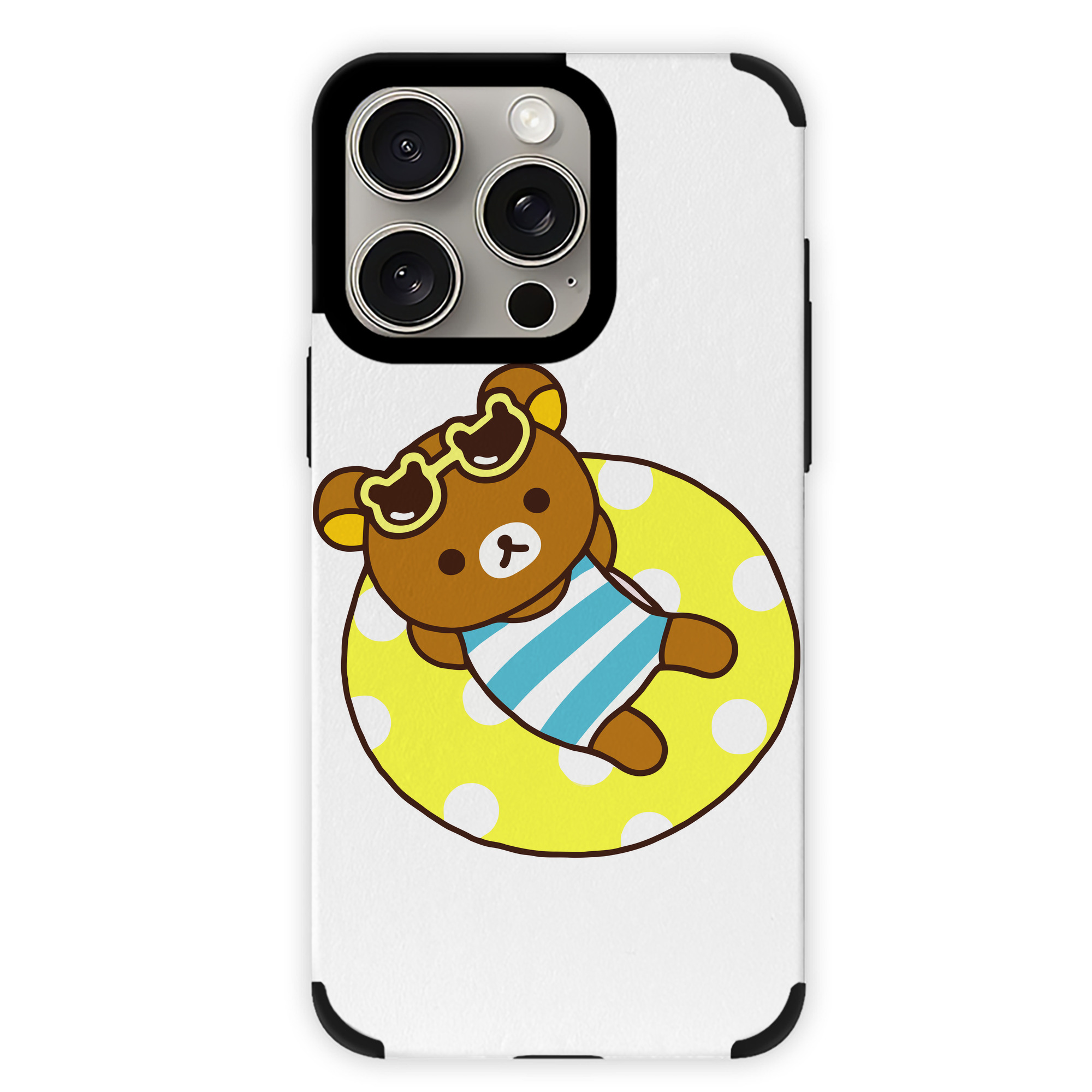 （画像用） リラックマ リラックマ キイロイトリ Rilakkuma Korilakkuma Kiiroitori 【iPhone15ProMax対応】 PUレザー スマホケース 耐衝撃＆黄変防止