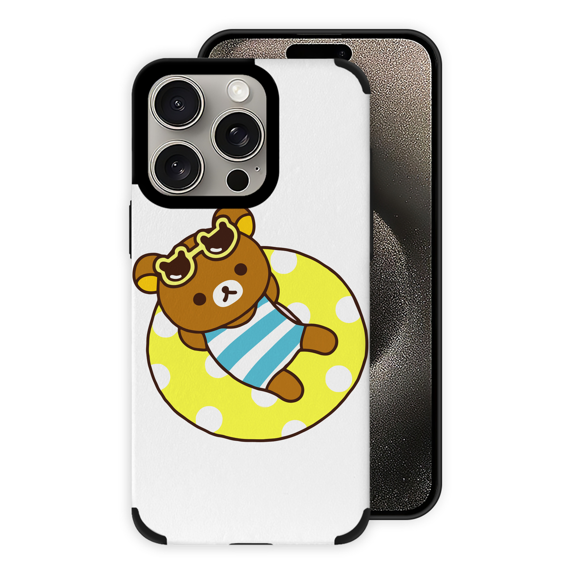 （画像用） リラックマ リラックマ キイロイトリ Rilakkuma Korilakkuma Kiiroitori 【iPhone15ProMax対応】 PUレザー スマホケース 耐衝撃＆黄変防止