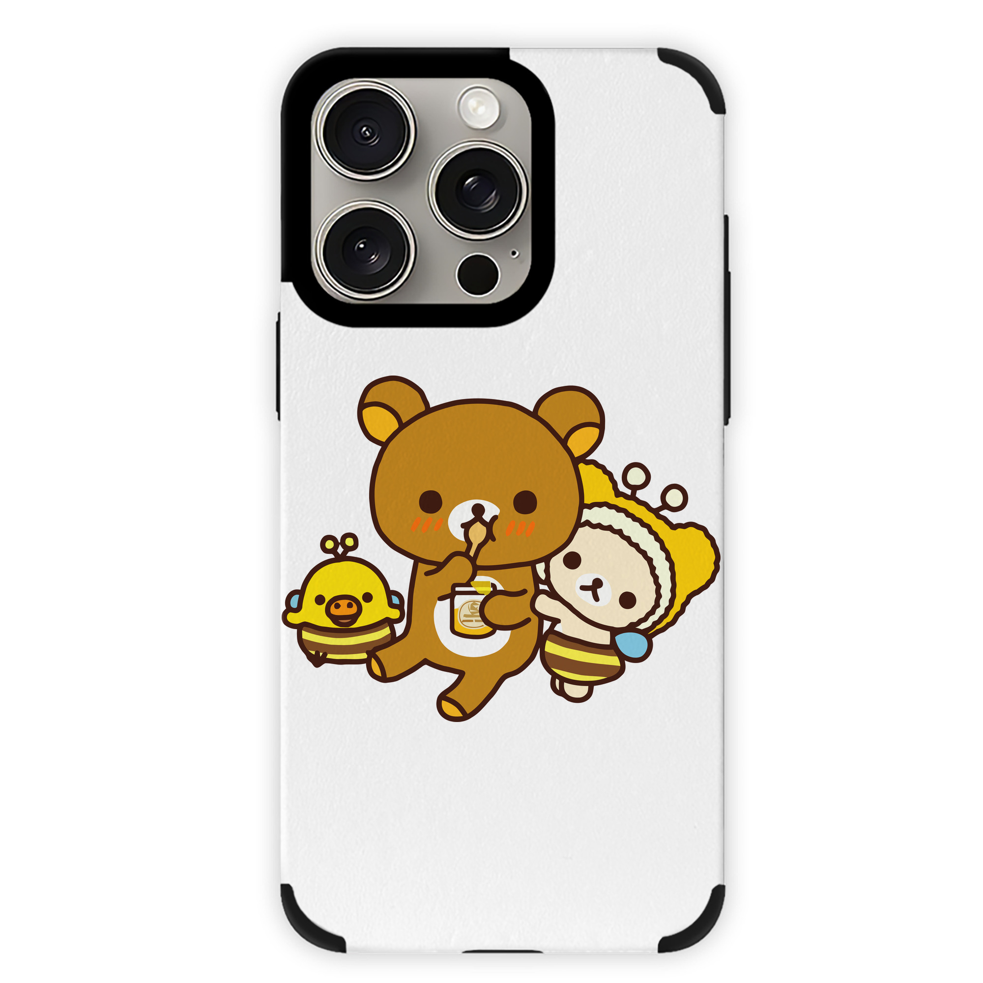 （画像用） リラックマ リラックマ キイロイトリ Rilakkuma Korilakkuma Kiiroitori 【iPhone15ProMax対応】 PUレザー スマホケース 耐衝撃＆黄変防止