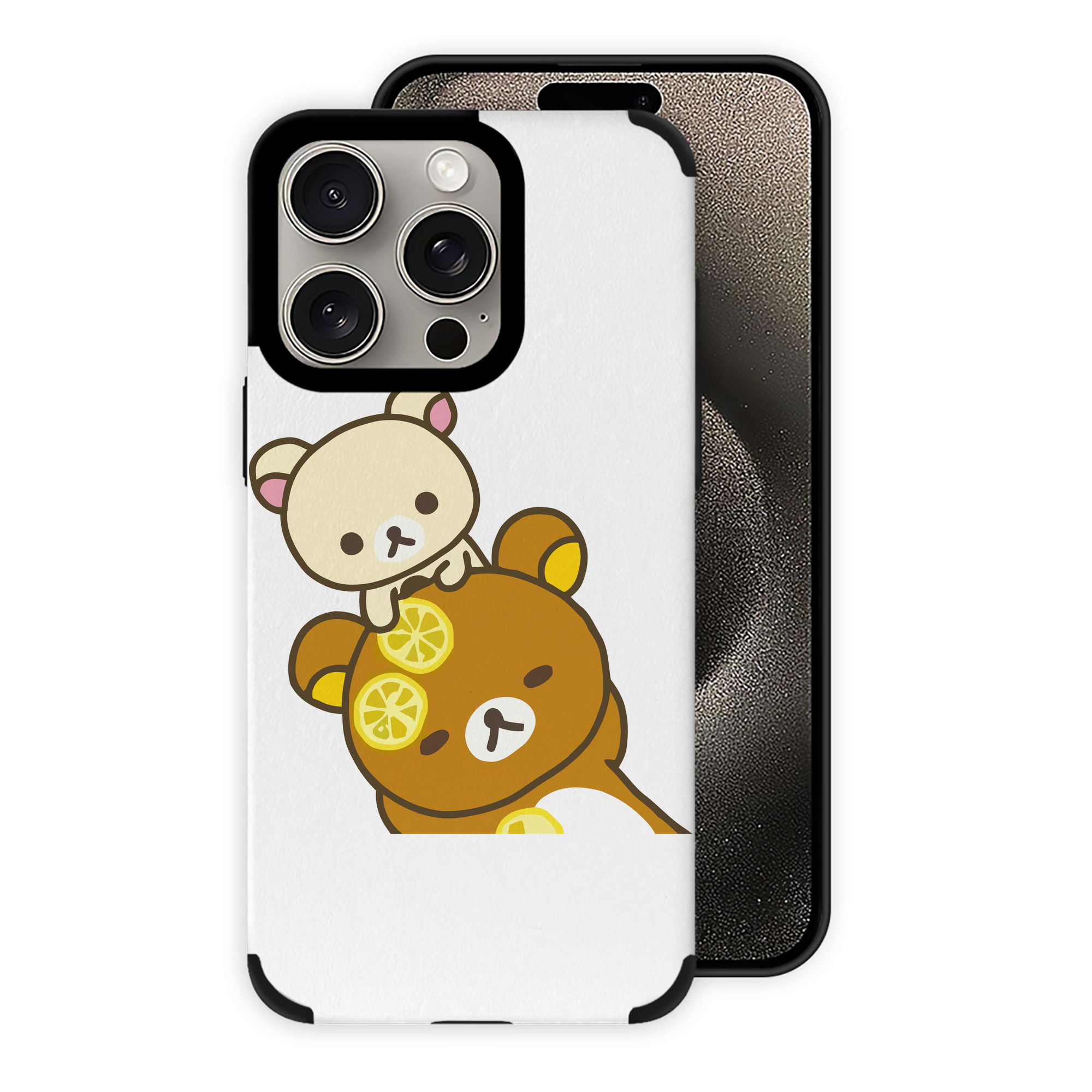 （画像用） リラックマ リラックマ キイロイトリ Rilakkuma Korilakkuma Kiiroitori 【iPhone15ProMax対応】 PUレザー スマホケース 耐衝撃＆黄変防止