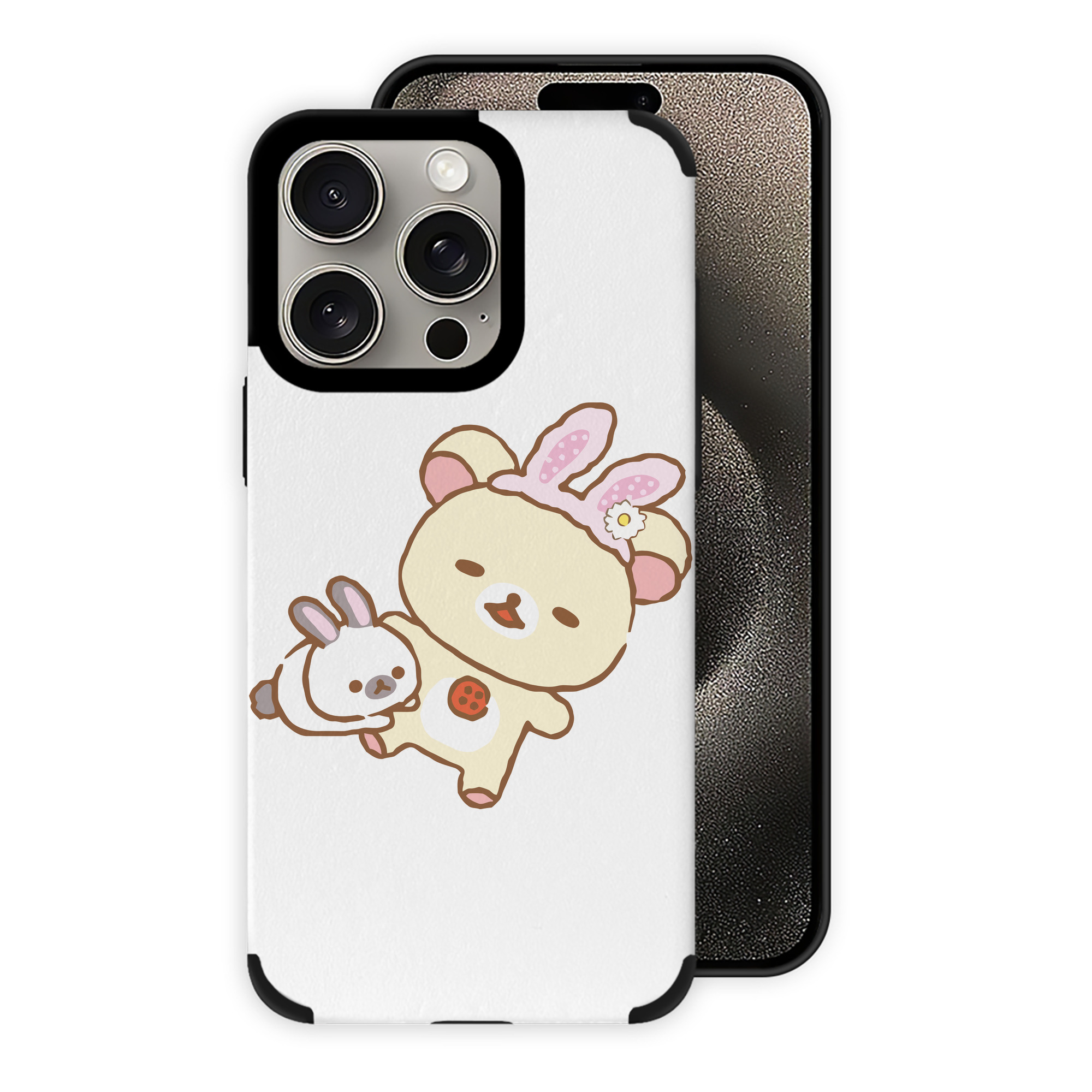 （画像用） リラックマ リラックマ キイロイトリ Rilakkuma Korilakkuma Kiiroitori 【iPhone15ProMax対応】 PUレザー スマホケース 耐衝撃＆黄変防止