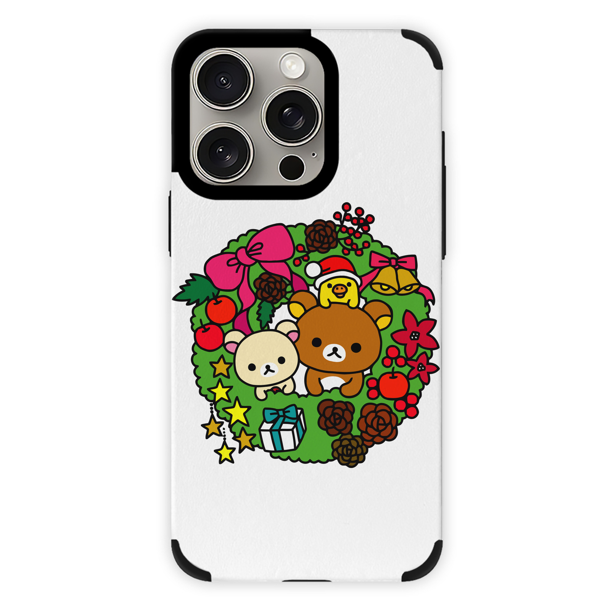 （画像用） リラックマ リラックマ キイロイトリ Rilakkuma Korilakkuma Kiiroitori 【iPhone15ProMax対応】 PUレザー スマホケース 耐衝撃＆黄変防止
