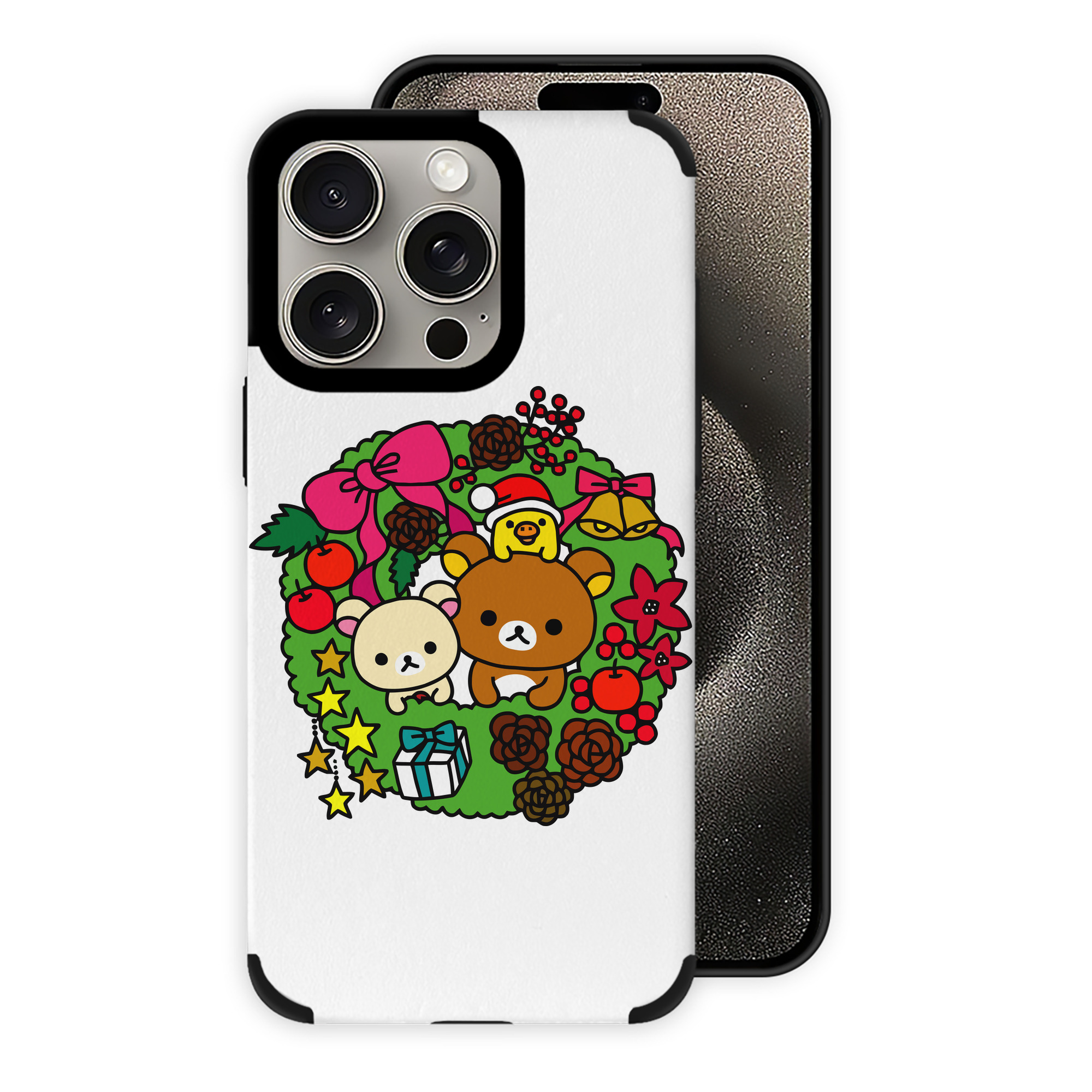 （画像用） リラックマ リラックマ キイロイトリ Rilakkuma Korilakkuma Kiiroitori 【iPhone15ProMax対応】 PUレザー スマホケース 耐衝撃＆黄変防止