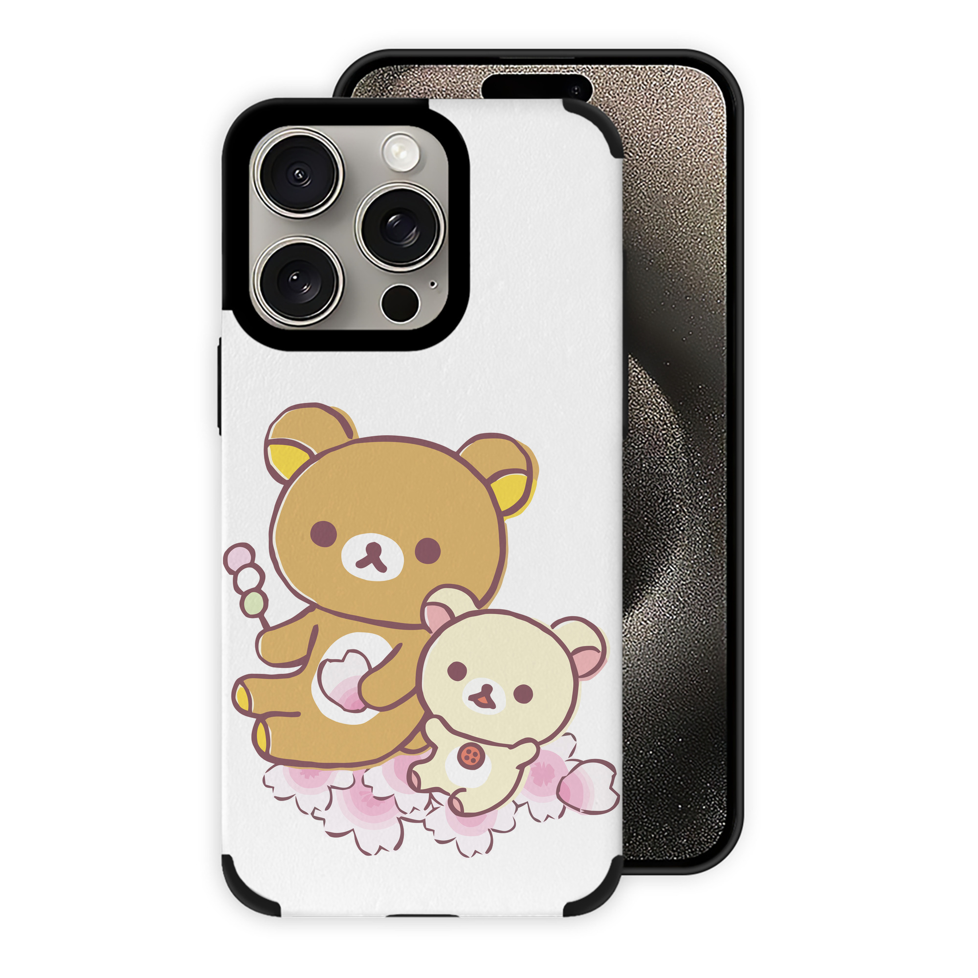 （画像用） リラックマ リラックマ キイロイトリ Rilakkuma Korilakkuma Kiiroitori 【iPhone15ProMax対応】 PUレザー スマホケース 耐衝撃＆黄変防止