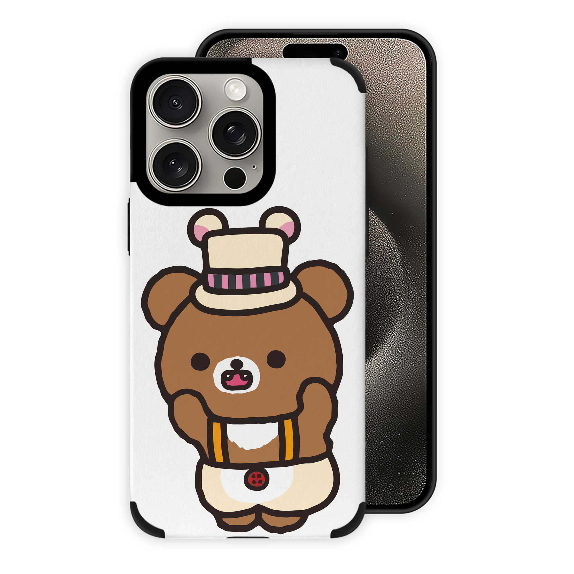 （画像用） リラックマ リラックマ キイロイトリ Rilakkuma Korilakkuma Kiiroitori 【iPhone15ProMax対応】 PUレザー スマホケース 耐衝撃＆黄変防止