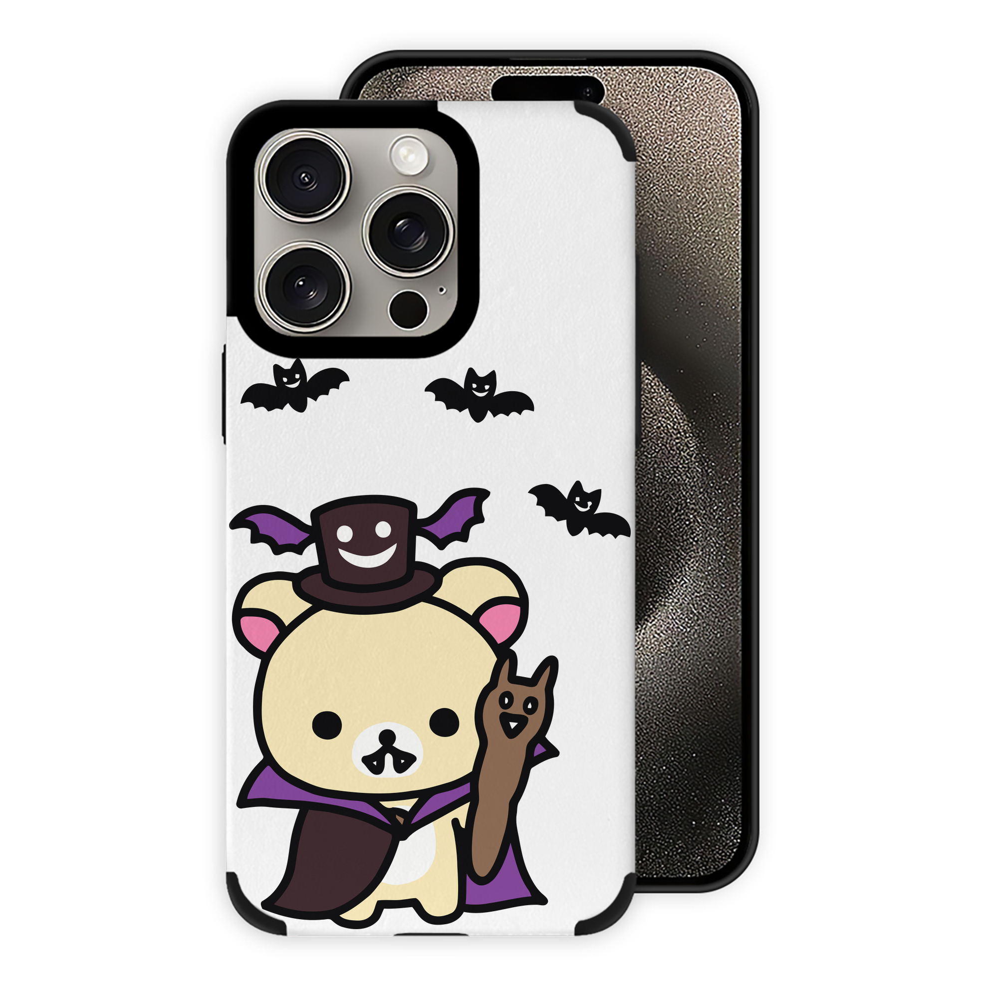 （画像用） リラックマ リラックマ キイロイトリ Rilakkuma Korilakkuma Kiiroitori 【iPhone15ProMax対応】 PUレザー スマホケース 耐衝撃＆黄変防止