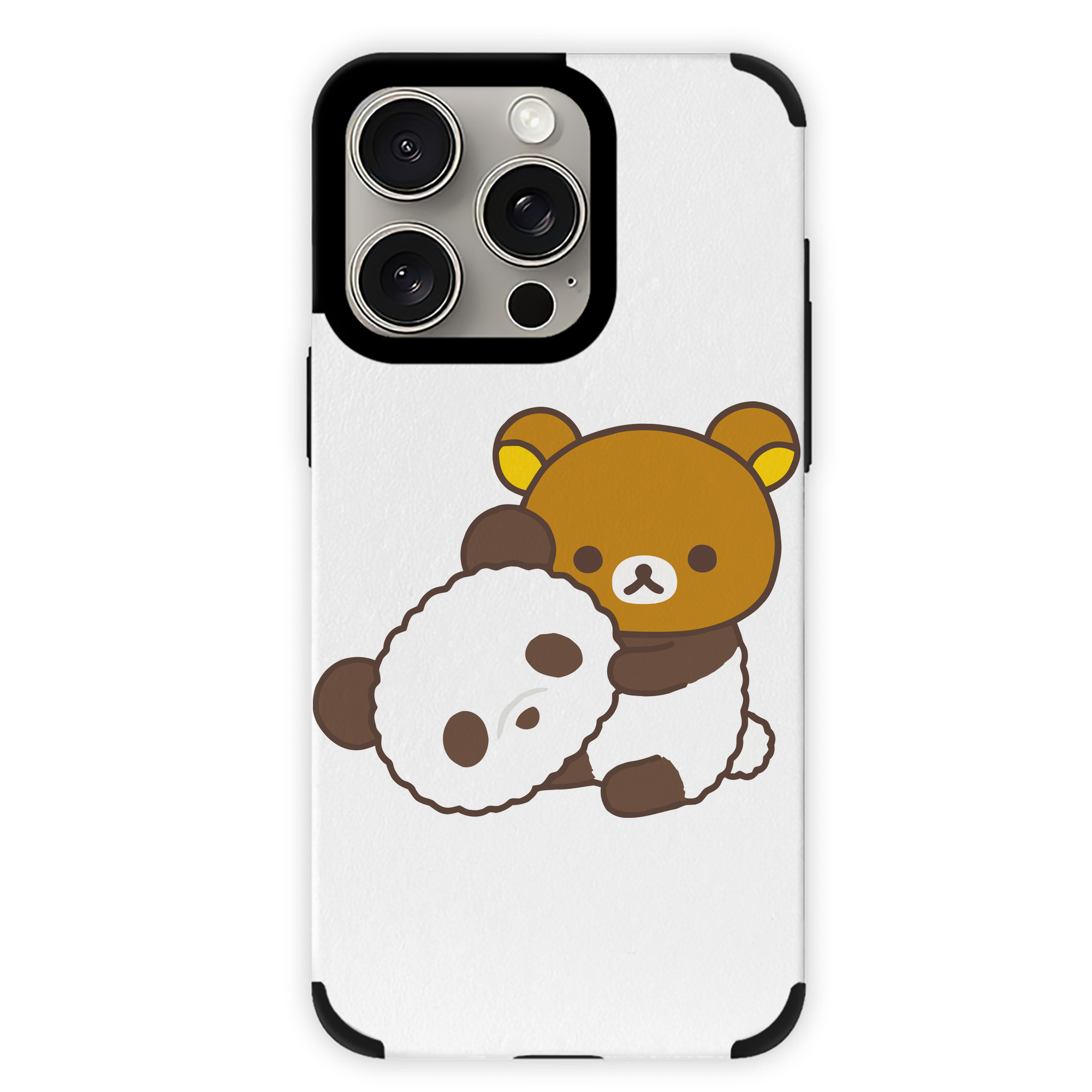 （画像用） リラックマ リラックマ キイロイトリ Rilakkuma Korilakkuma Kiiroitori 【iPhone15ProMax対応】 PUレザー スマホケース 耐衝撃＆黄変防止
