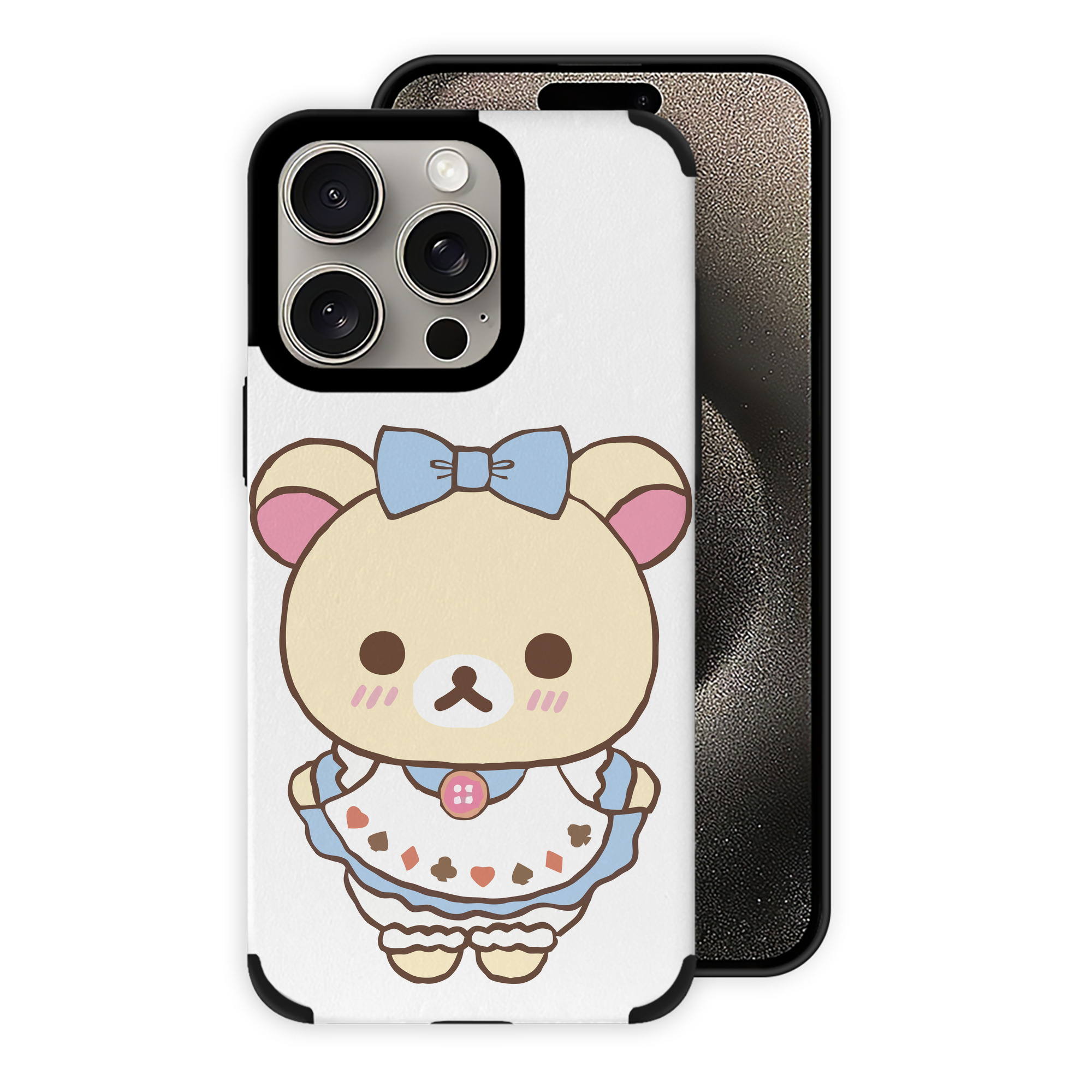 （画像用） リラックマ リラックマ キイロイトリ Rilakkuma Korilakkuma Kiiroitori 【iPhone15ProMax対応】 PUレザー スマホケース 耐衝撃＆黄変防止