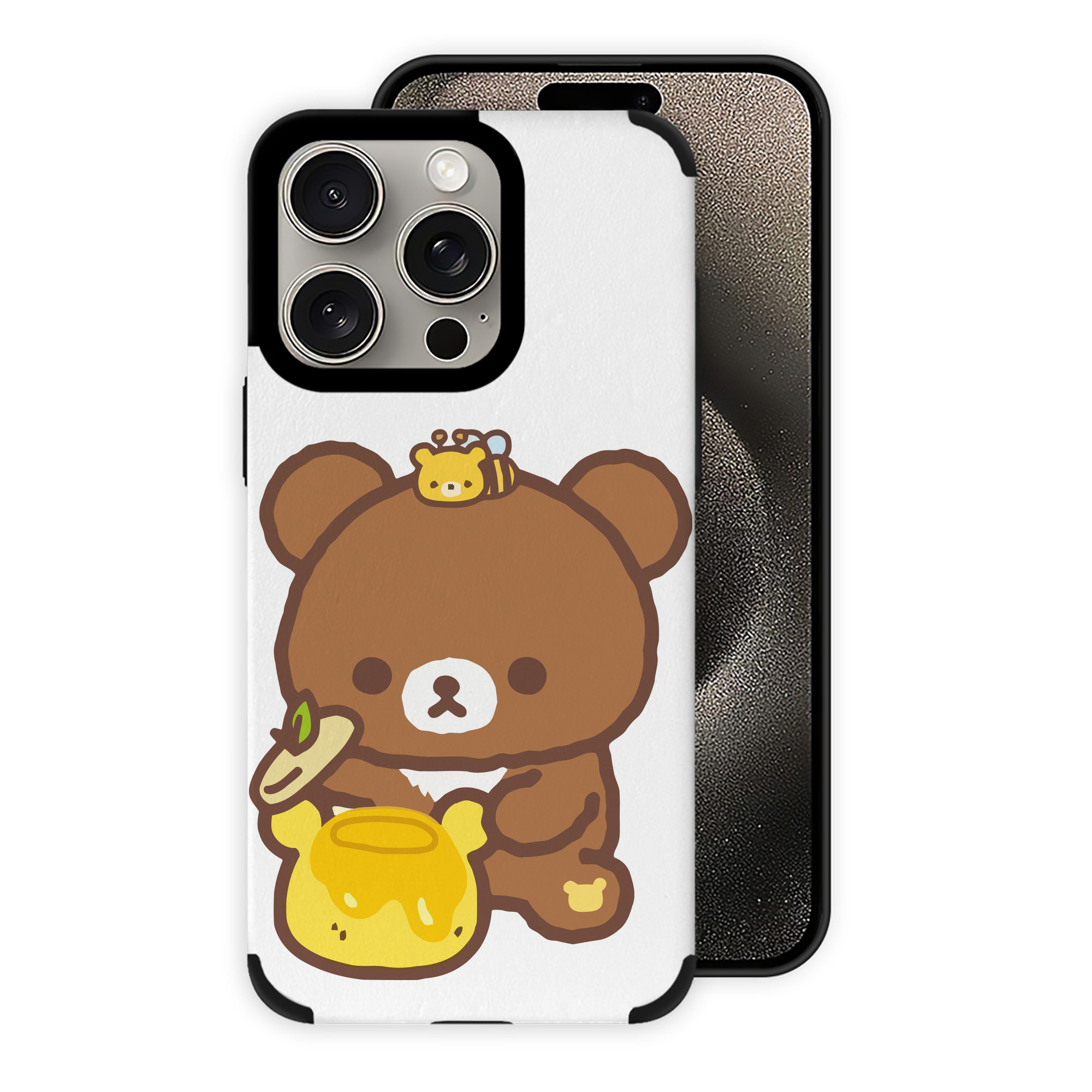 （画像用） リラックマ リラックマ キイロイトリ Rilakkuma Korilakkuma Kiiroitori 【iPhone15ProMax対応】 PUレザー スマホケース 耐衝撃＆黄変防止