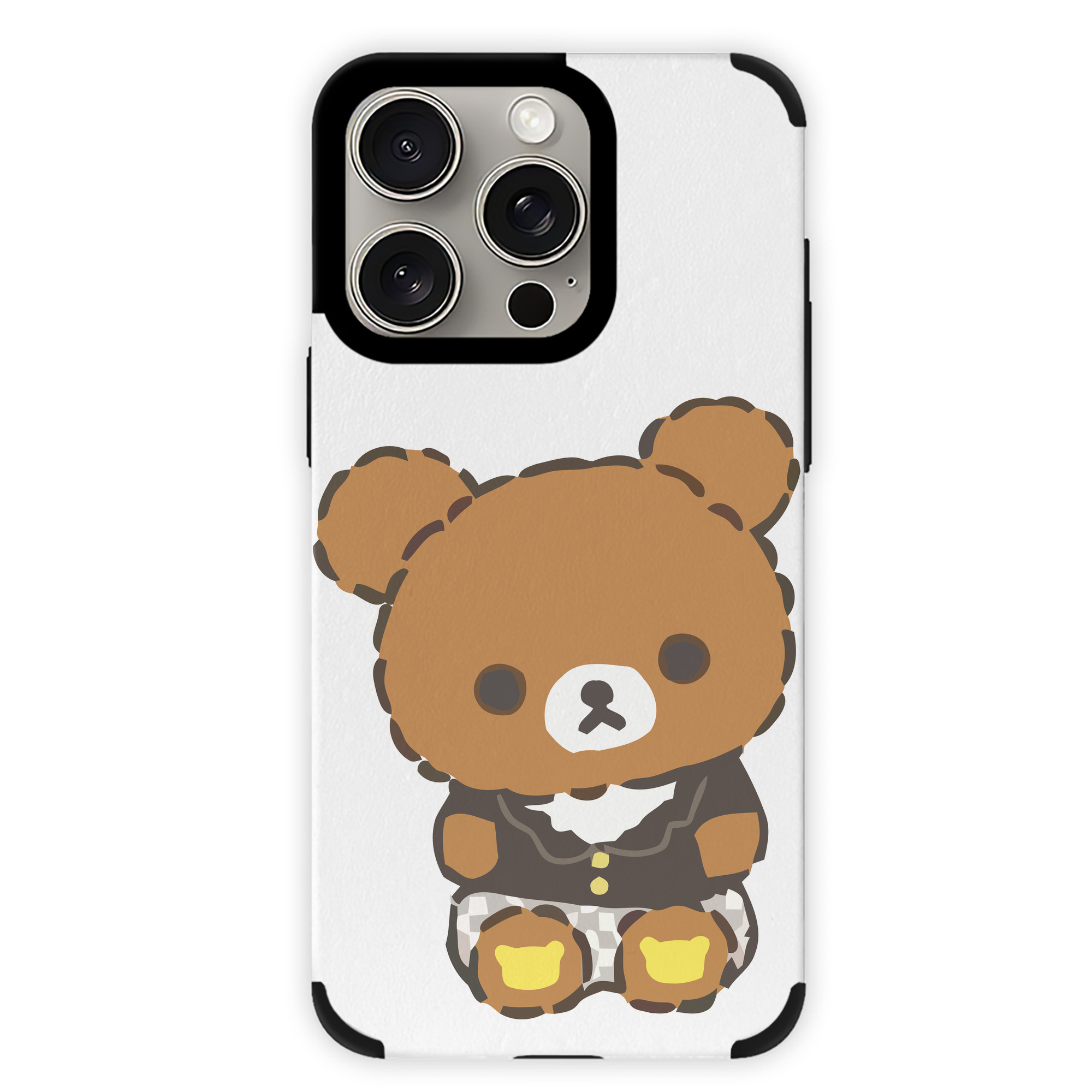 （画像用） リラックマ リラックマ キイロイトリ Rilakkuma Korilakkuma Kiiroitori 【iPhone15ProMax対応】 PUレザー スマホケース 耐衝撃＆黄変防止