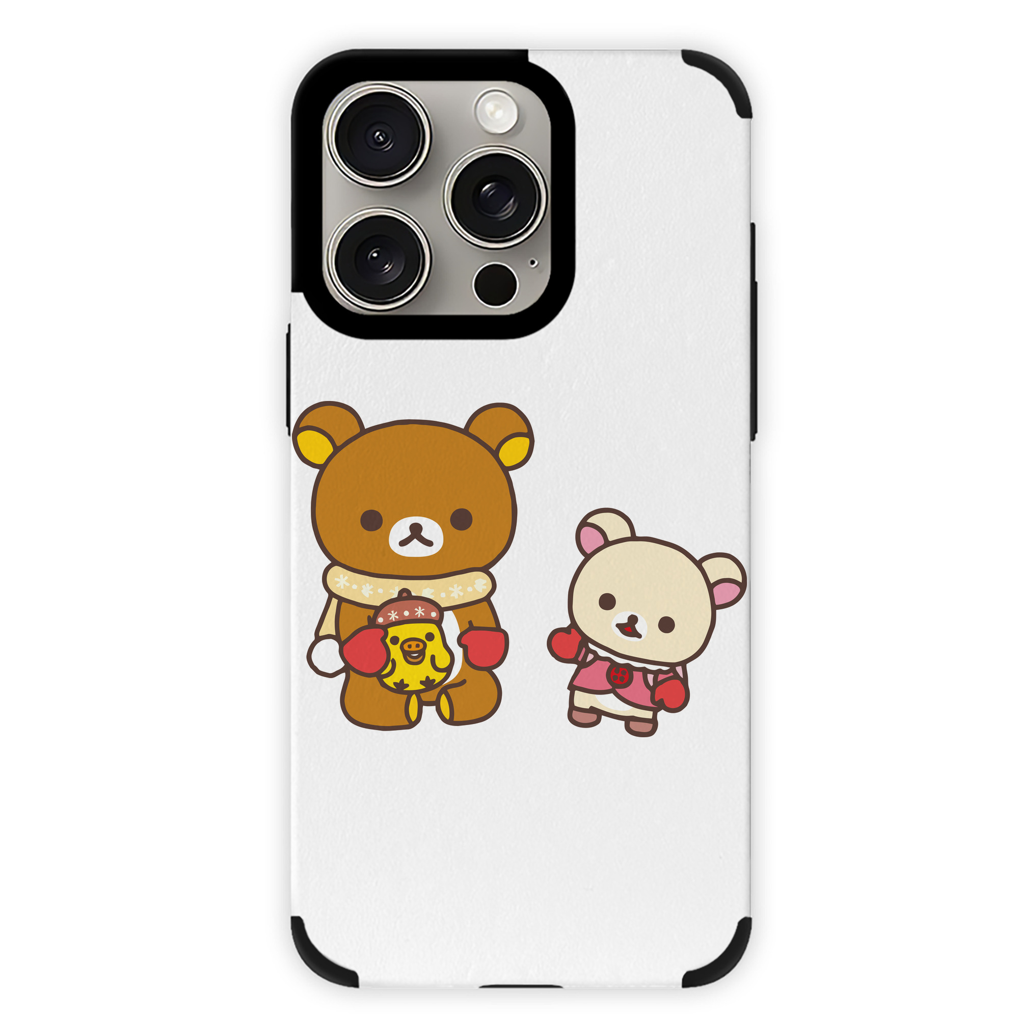 （画像用） リラックマ リラックマ キイロイトリ Rilakkuma Korilakkuma Kiiroitori 【iPhone15ProMax対応】 PUレザー スマホケース 耐衝撃＆黄変防止