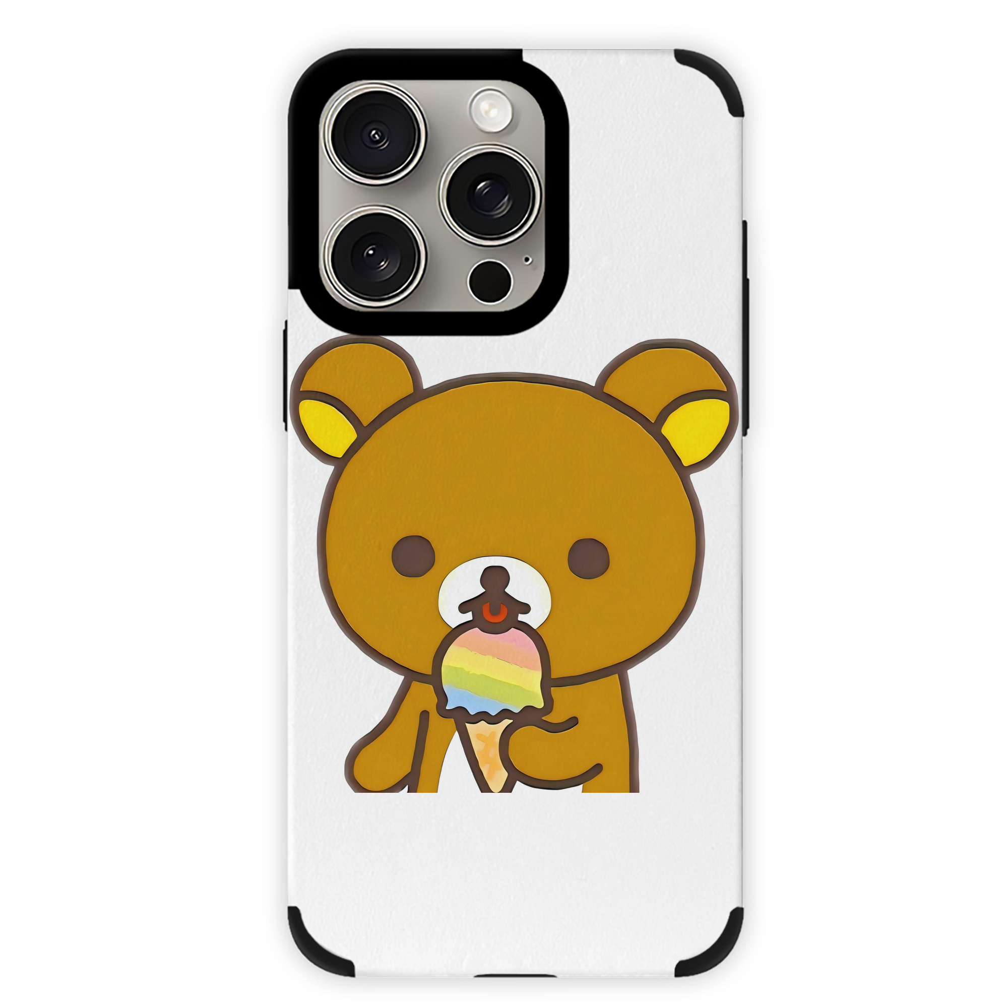 （画像用） リラックマ リラックマ キイロイトリ Rilakkuma Korilakkuma Kiiroitori 【iPhone15ProMax対応】 PUレザー スマホケース 耐衝撃＆黄変防止