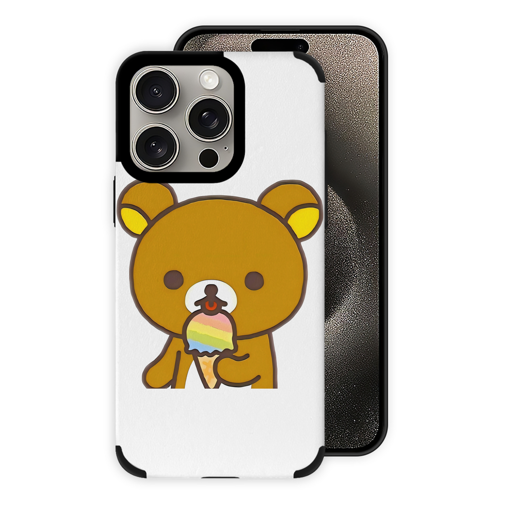 （画像用） リラックマ リラックマ キイロイトリ Rilakkuma Korilakkuma Kiiroitori 【iPhone15ProMax対応】 PUレザー スマホケース 耐衝撃＆黄変防止