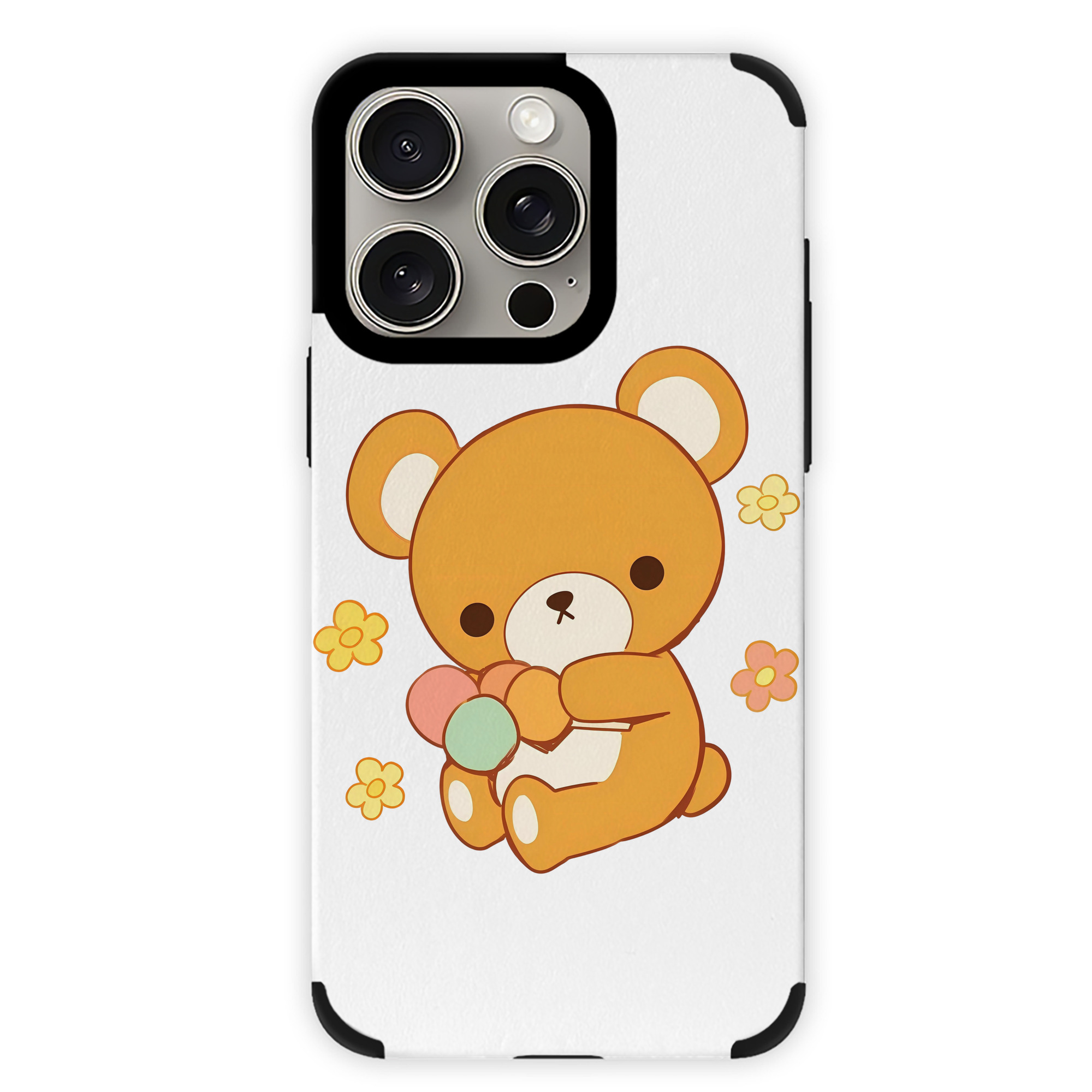 （画像用） リラックマ リラックマ キイロイトリ Rilakkuma Korilakkuma Kiiroitori 【iPhone15ProMax対応】 PUレザー スマホケース 耐衝撃＆黄変防止