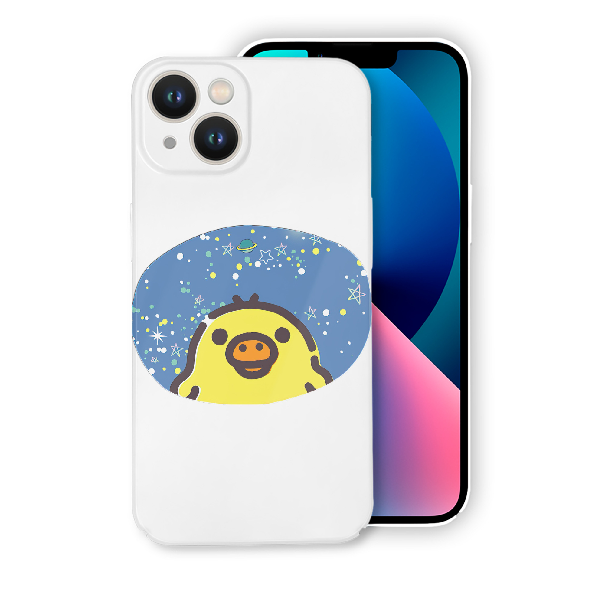 （画像用） リラックマ リラックマ キイロイトリ Rilakkuma Korilakkuma Kiiroitori 【iPhone 14シリーズ対応】ハードケース