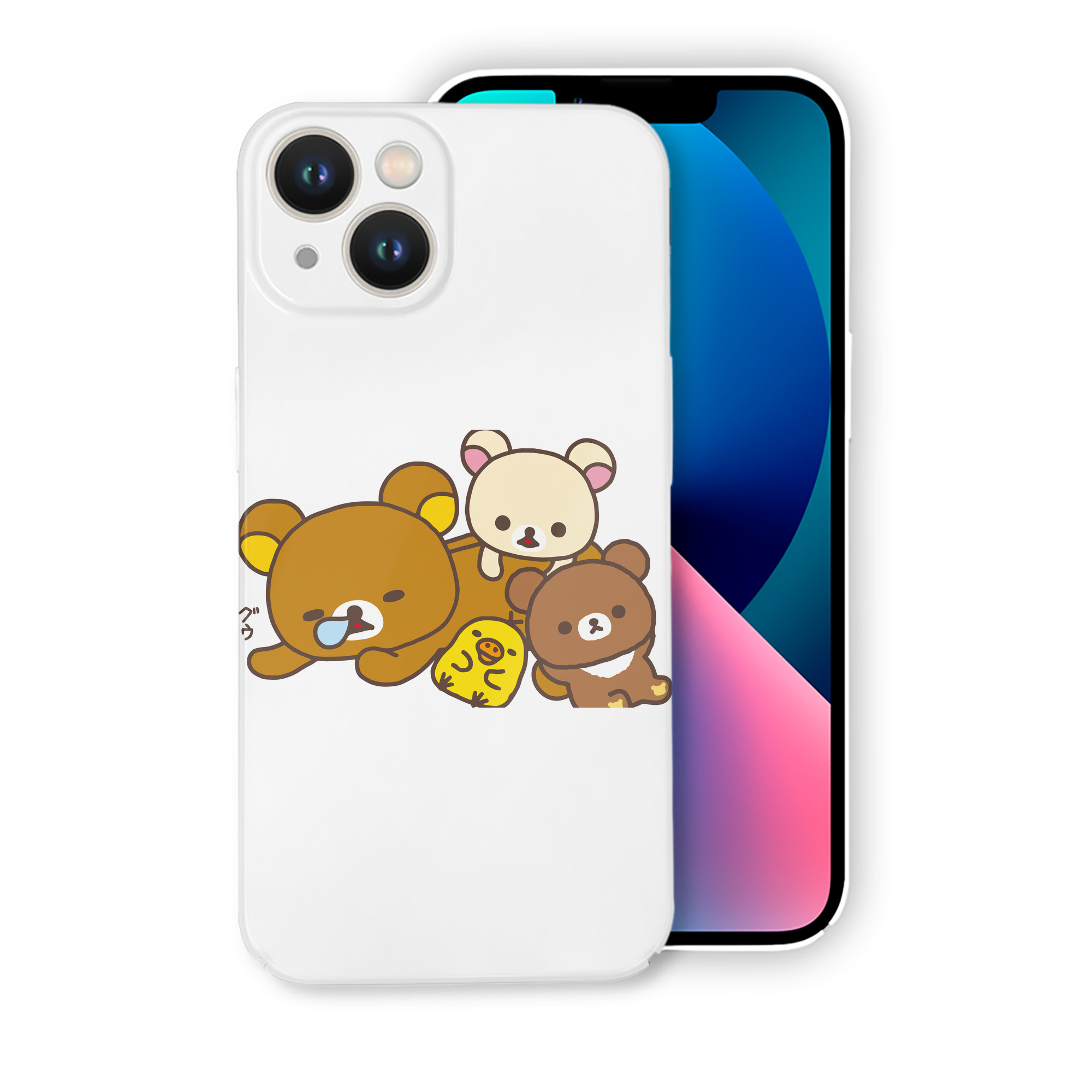 （画像用） リラックマ リラックマ キイロイトリ Rilakkuma Korilakkuma Kiiroitori 【iPhone 14シリーズ対応】ハードケース