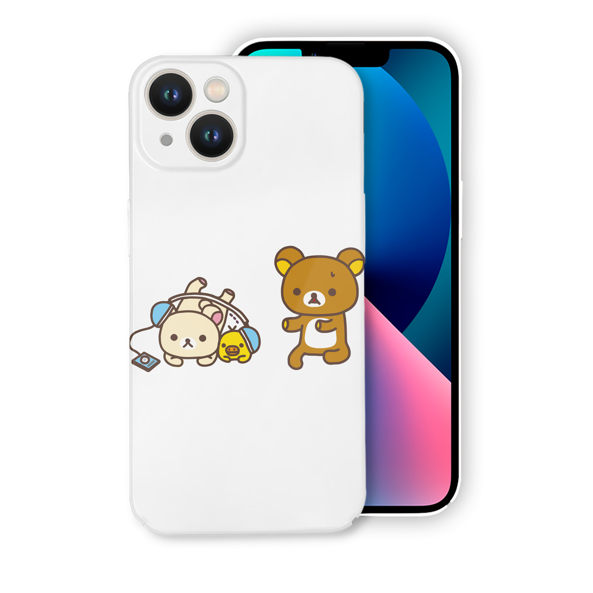 （画像用） リラックマ リラックマ キイロイトリ Rilakkuma Korilakkuma Kiiroitori 【iPhone 14シリーズ対応】ハードケース