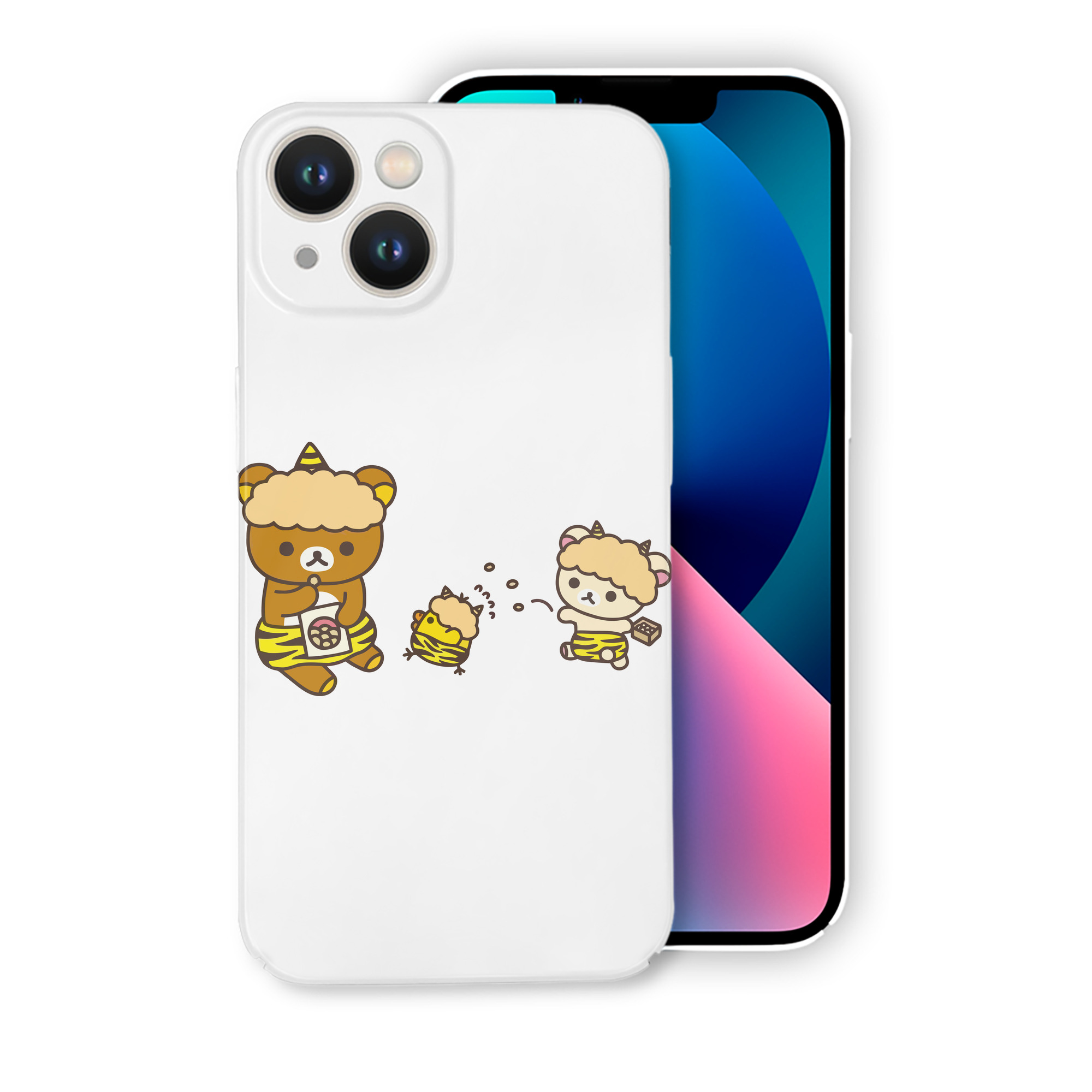 （画像用） リラックマ リラックマ キイロイトリ Rilakkuma Korilakkuma Kiiroitori 【iPhone 14シリーズ対応】ハードケース