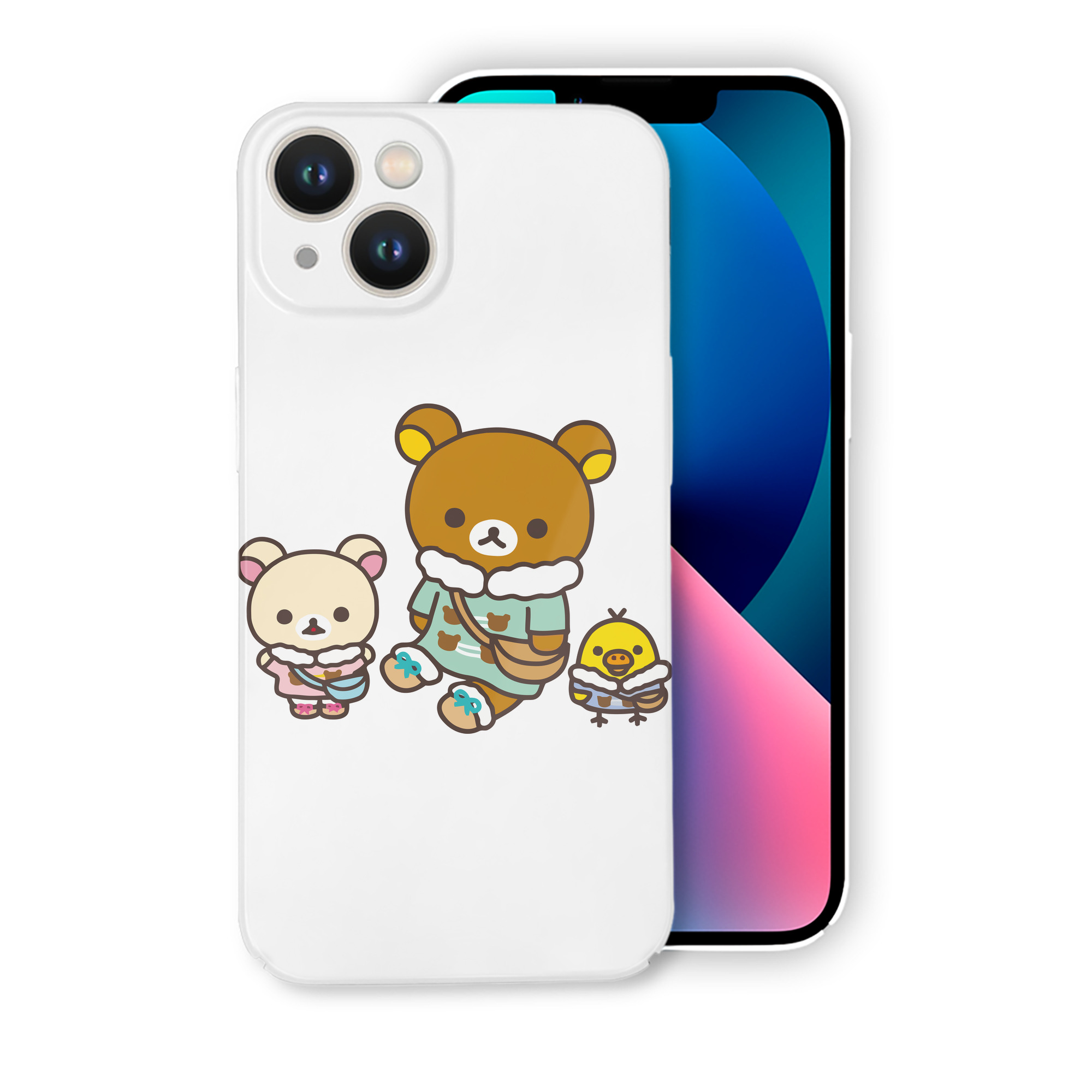 （画像用） リラックマ リラックマ キイロイトリ Rilakkuma Korilakkuma Kiiroitori 【iPhone 14シリーズ対応】ハードケース