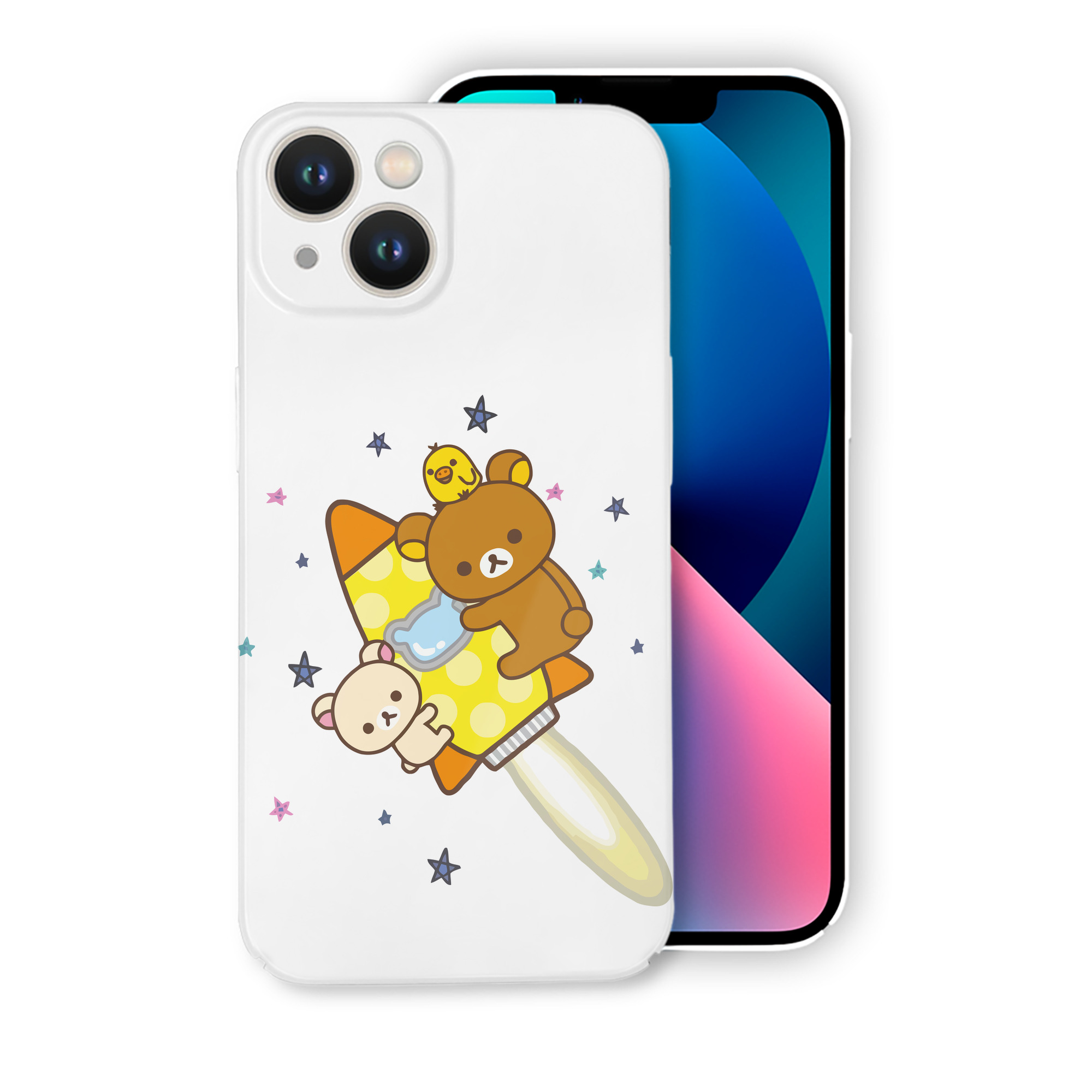 （画像用） リラックマ リラックマ キイロイトリ Rilakkuma Korilakkuma Kiiroitori 【iPhone 14シリーズ対応】ハードケース