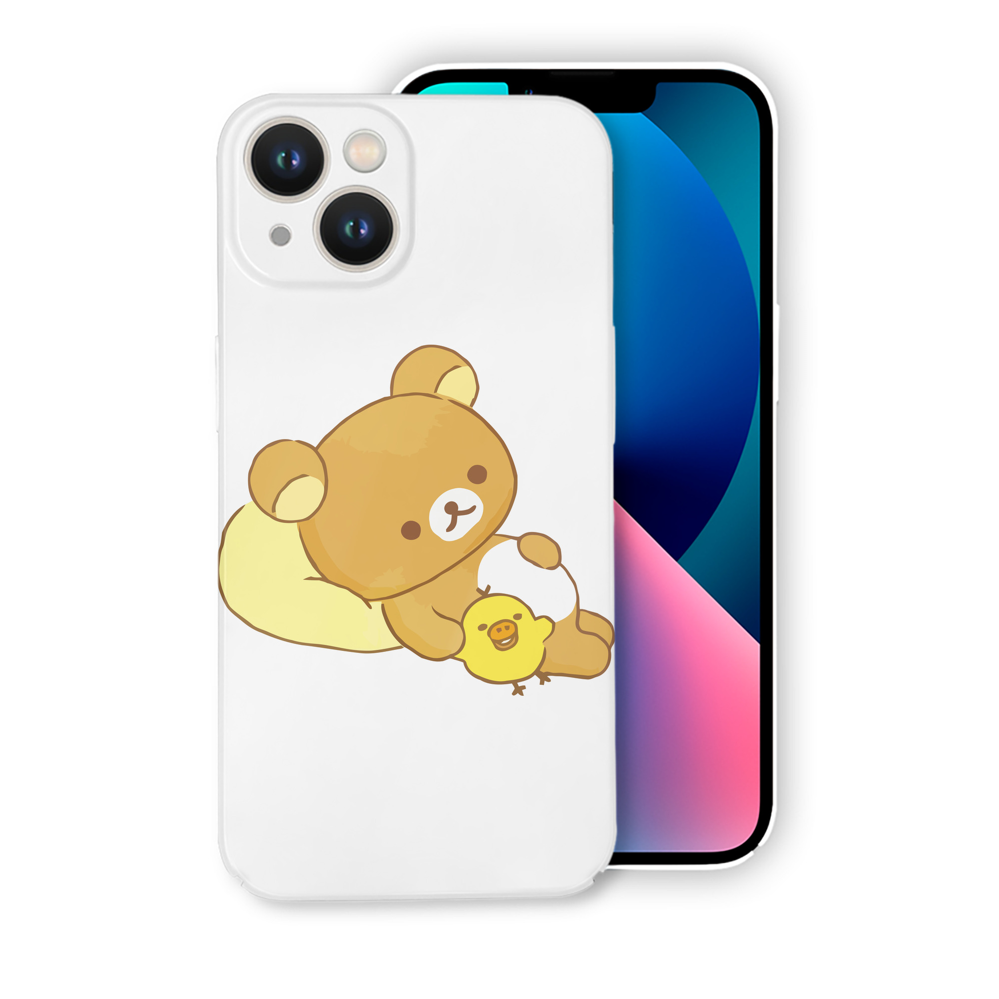 （画像用） リラックマ リラックマ キイロイトリ Rilakkuma Korilakkuma Kiiroitori 【iPhone 14シリーズ対応】ハードケース