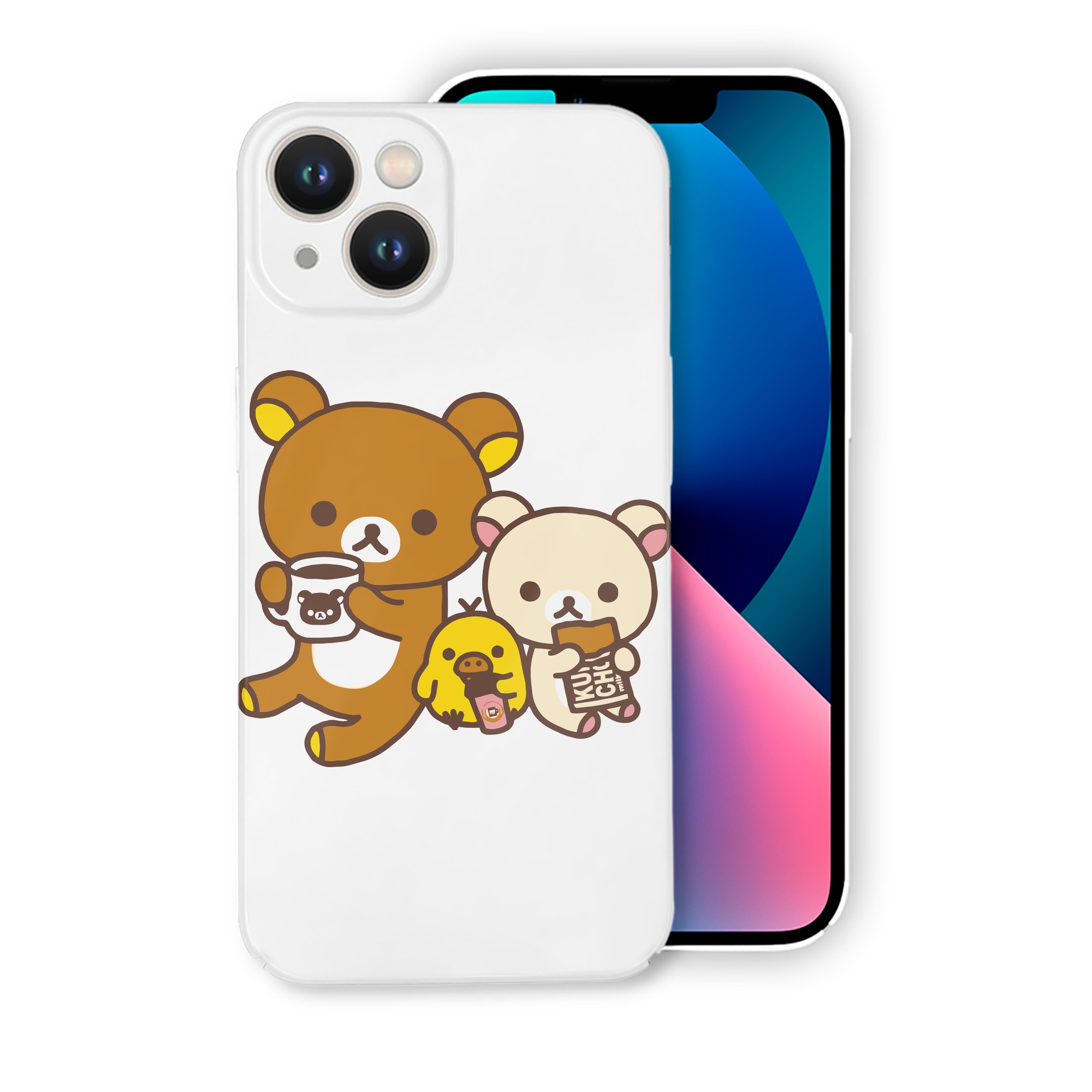 （画像用） リラックマ リラックマ キイロイトリ Rilakkuma Korilakkuma Kiiroitori 【iPhone 14シリーズ対応】ハードケース