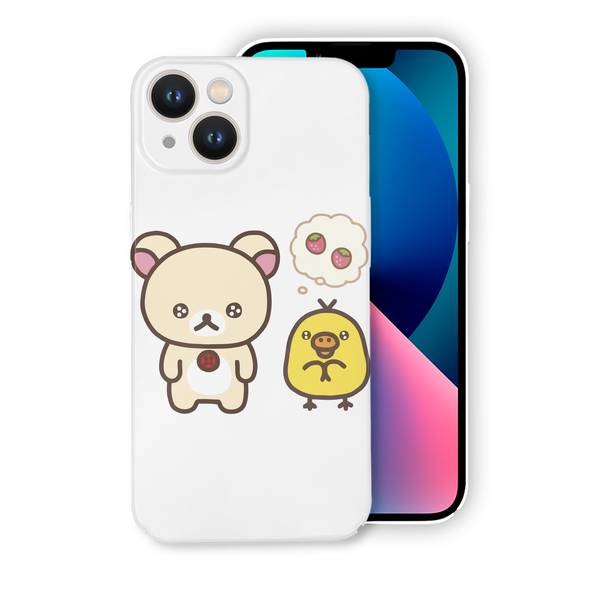 （画像用） リラックマ リラックマ キイロイトリ Rilakkuma Korilakkuma Kiiroitori 【iPhone 14シリーズ対応】ハードケース
