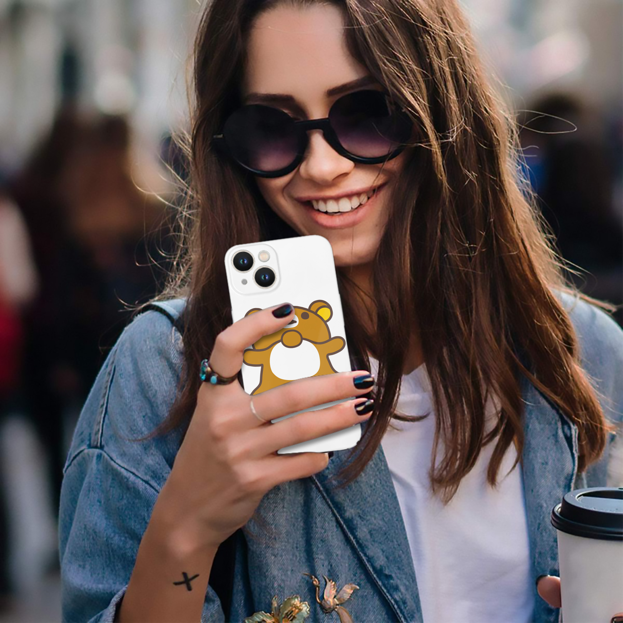 （画像用） リラックマ リラックマ キイロイトリ Rilakkuma Korilakkuma Kiiroitori 【iPhone 14シリーズ対応】ハードケース
