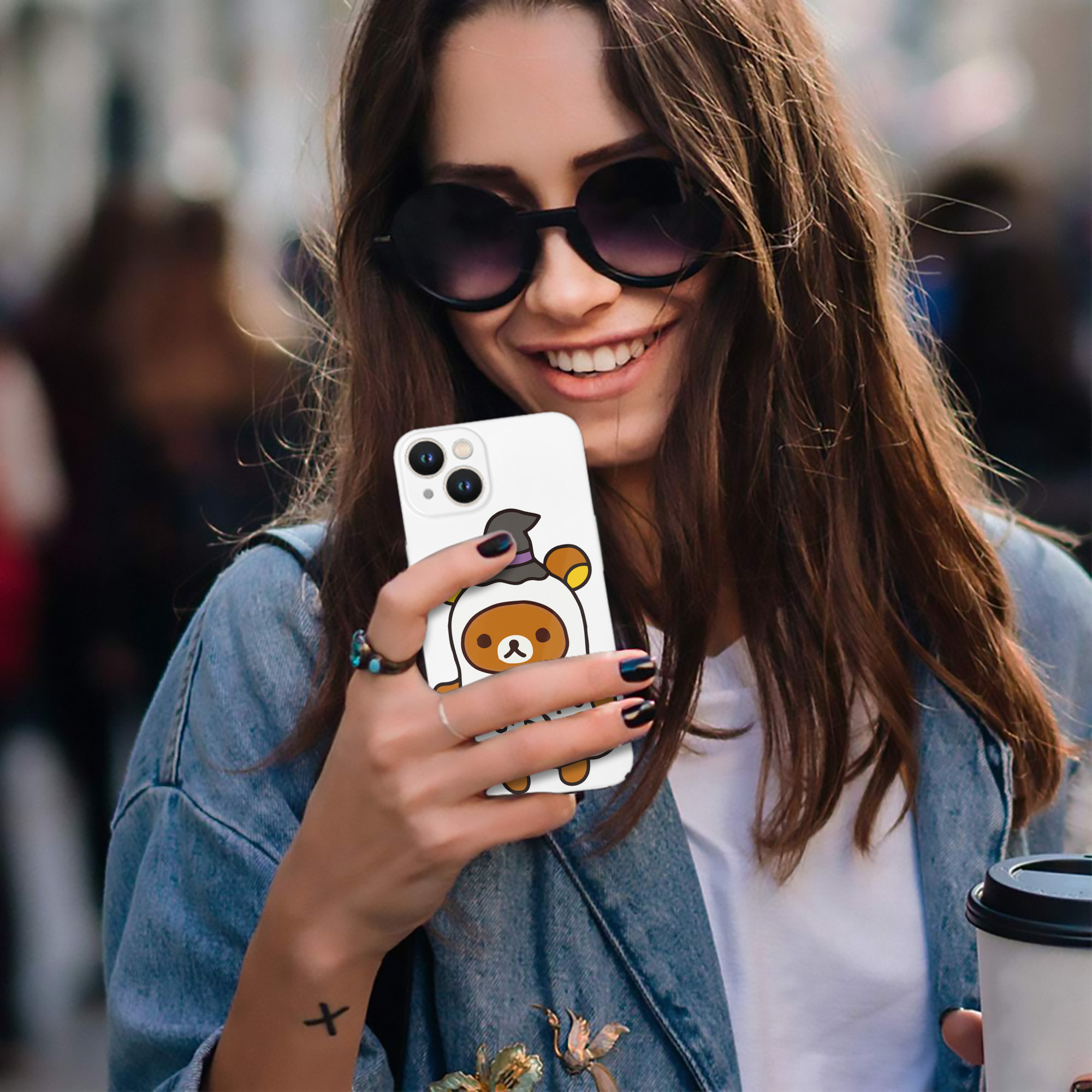 （画像用） リラックマ リラックマ キイロイトリ Rilakkuma Korilakkuma Kiiroitori 【iPhone 14シリーズ対応】ハードケース