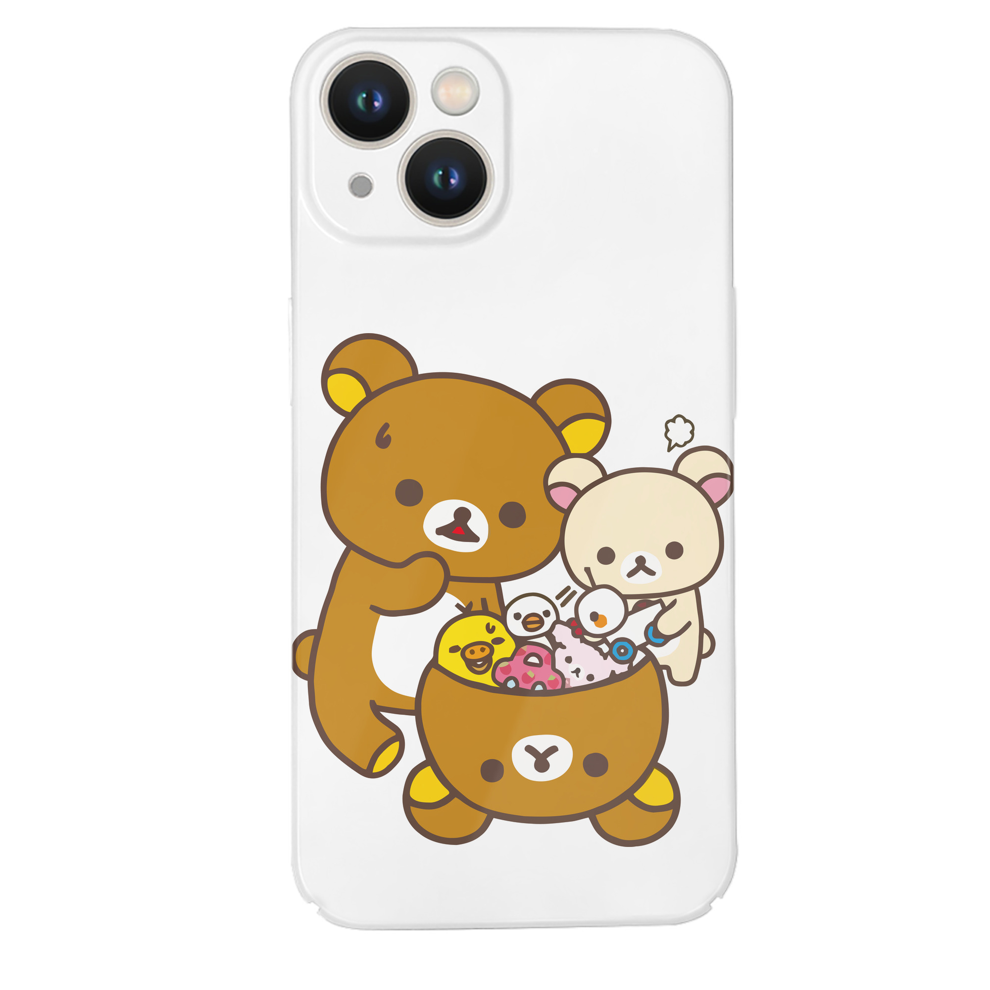 （画像用） リラックマ リラックマ キイロイトリ Rilakkuma Korilakkuma Kiiroitori 【iPhone 14シリーズ対応】ハードケース