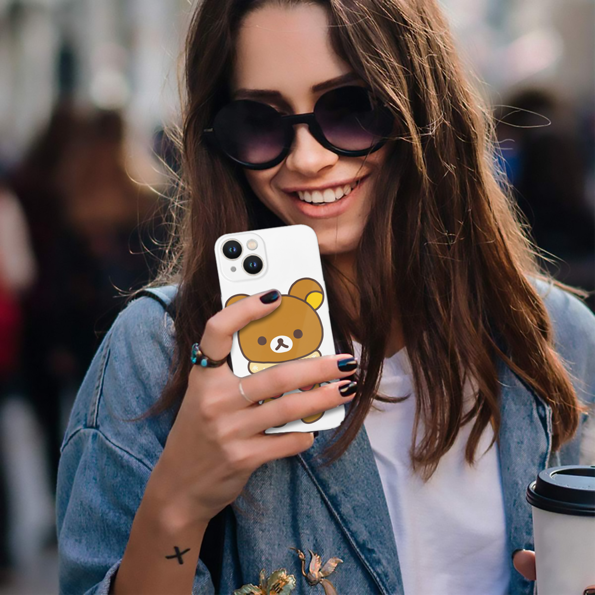 （画像用） リラックマ リラックマ キイロイトリ Rilakkuma Korilakkuma Kiiroitori 【iPhone 14シリーズ対応】ハードケース