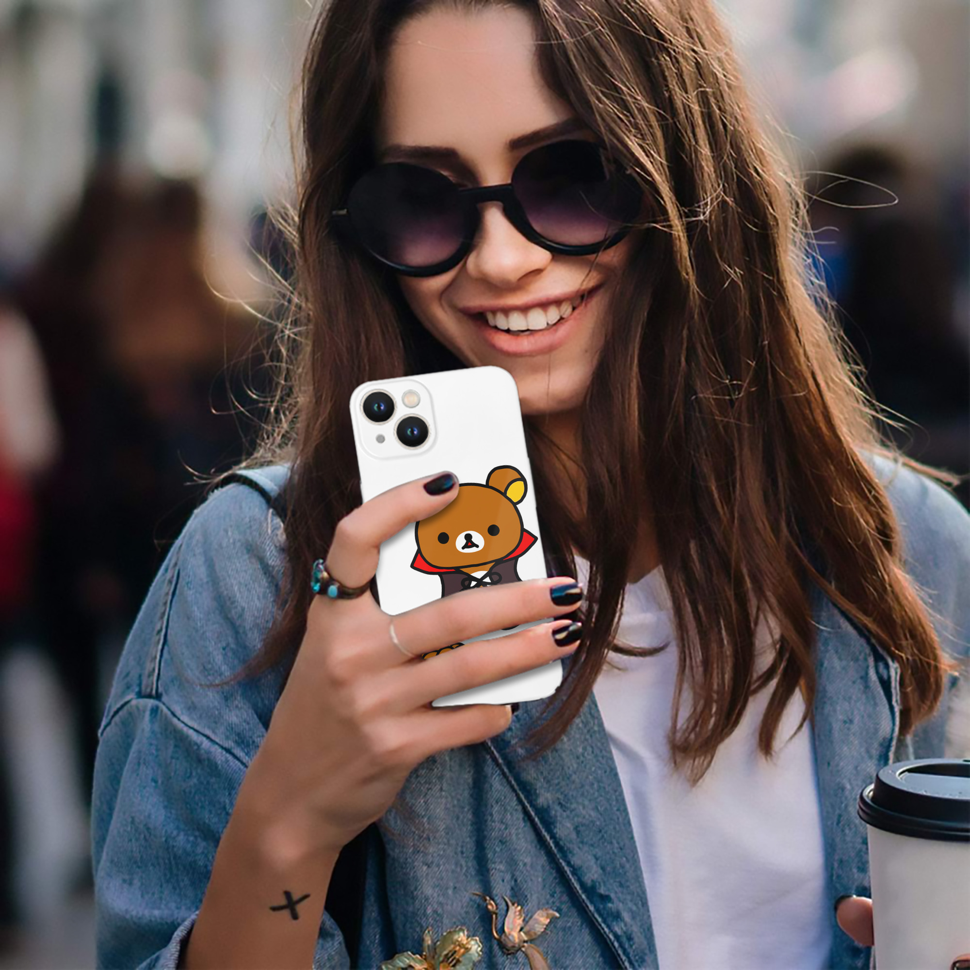 （画像用） リラックマ リラックマ キイロイトリ Rilakkuma Korilakkuma Kiiroitori 【iPhone 14シリーズ対応】ハードケース