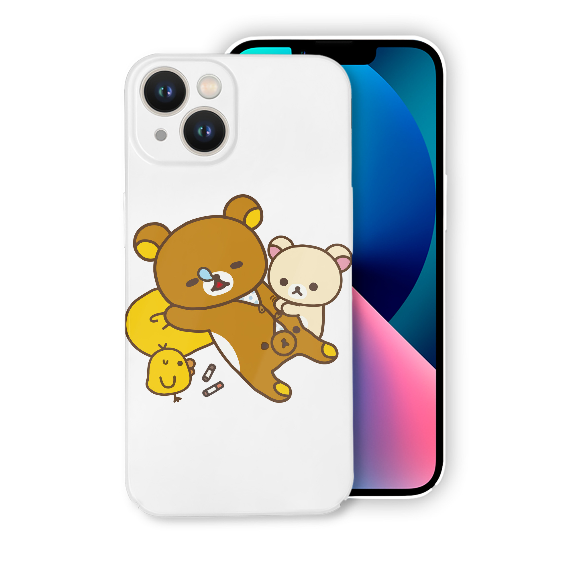 （画像用） リラックマ リラックマ キイロイトリ Rilakkuma Korilakkuma Kiiroitori 【iPhone 14シリーズ対応】ハードケース